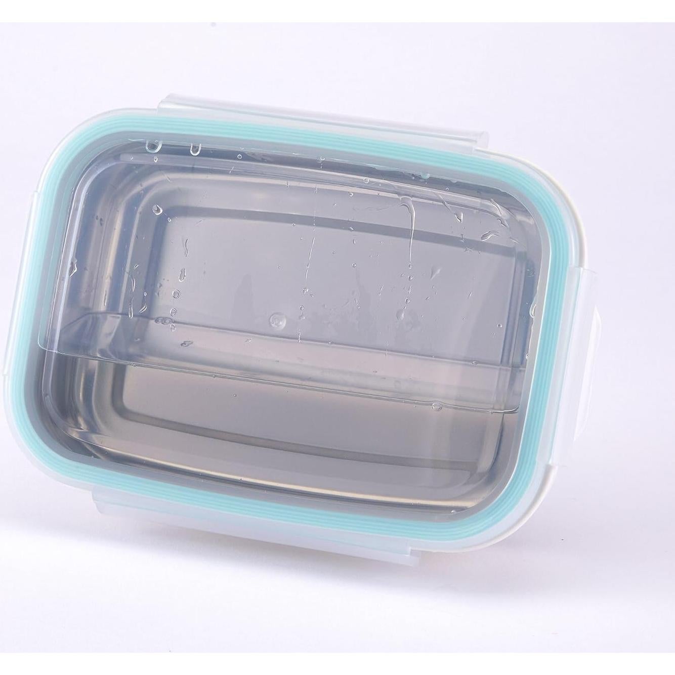 Caja Bento Dividida Innobaby de Acero Inoxidable 532 ml Aqua