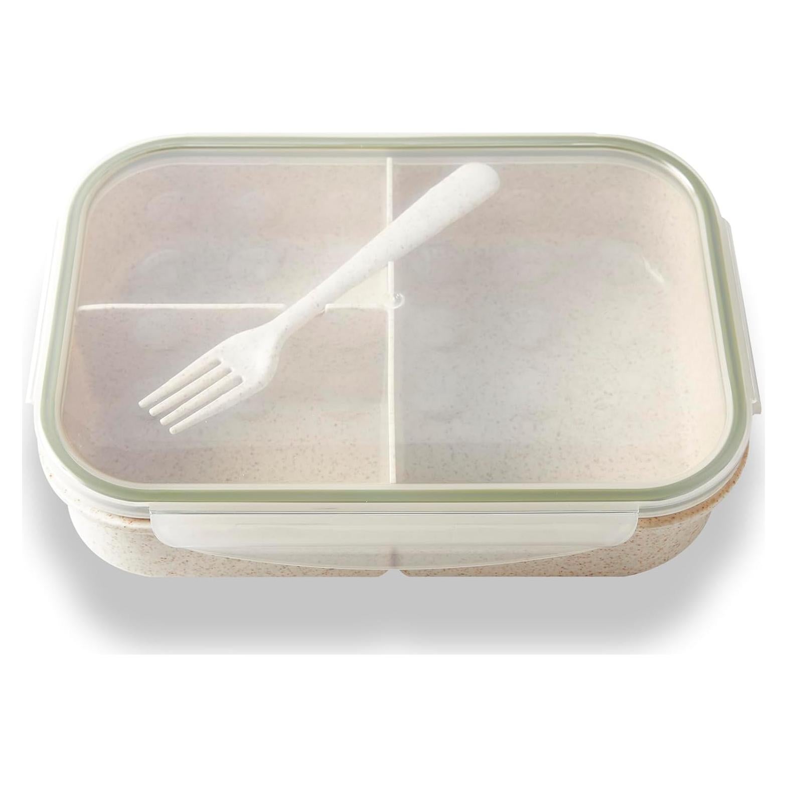 Caja Bento SEVENY Fibra de Trigo Natural Blanca 1.15L