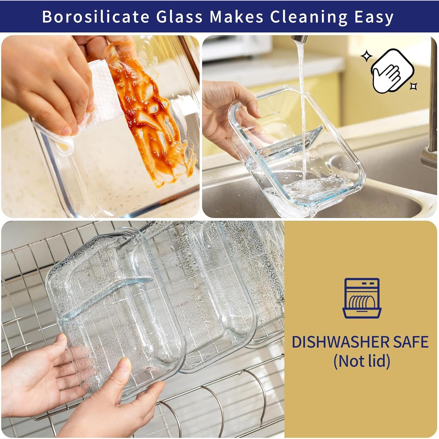 Contenedores de Almacenamiento de Vidrio MFY 5 Piezas 1.06L