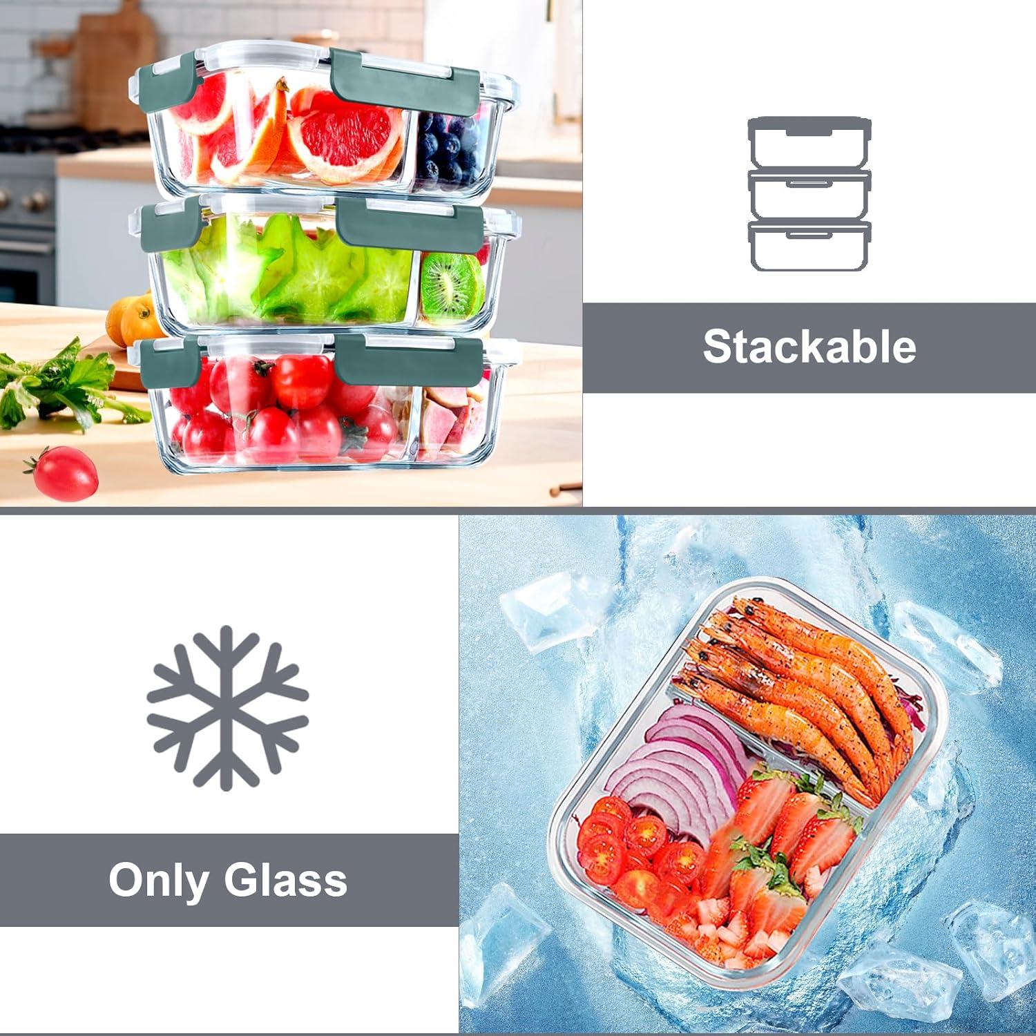 Set de 5 Contenedores de Vidrio Herméticos VERONES 36 oz