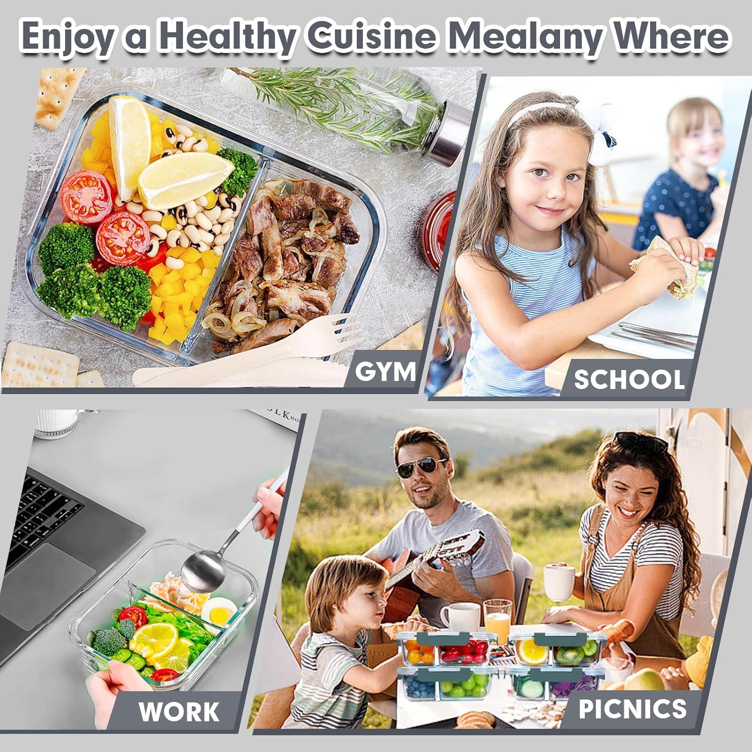 Set de 5 Contenedores de Vidrio Herméticos VERONES 36 oz