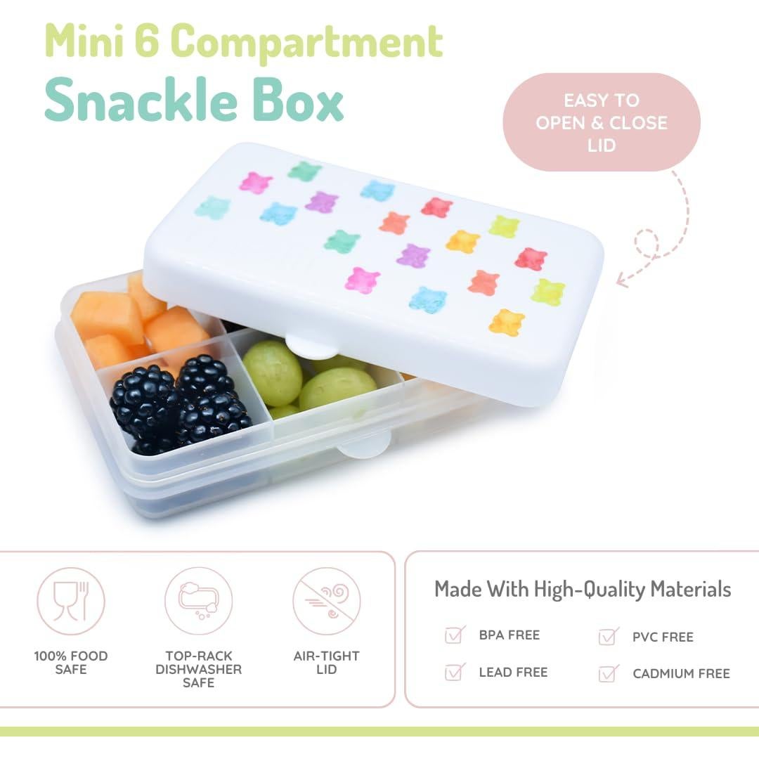 Contenedor de Snacks Melii Mini Snackle Box 6 Compartimentos