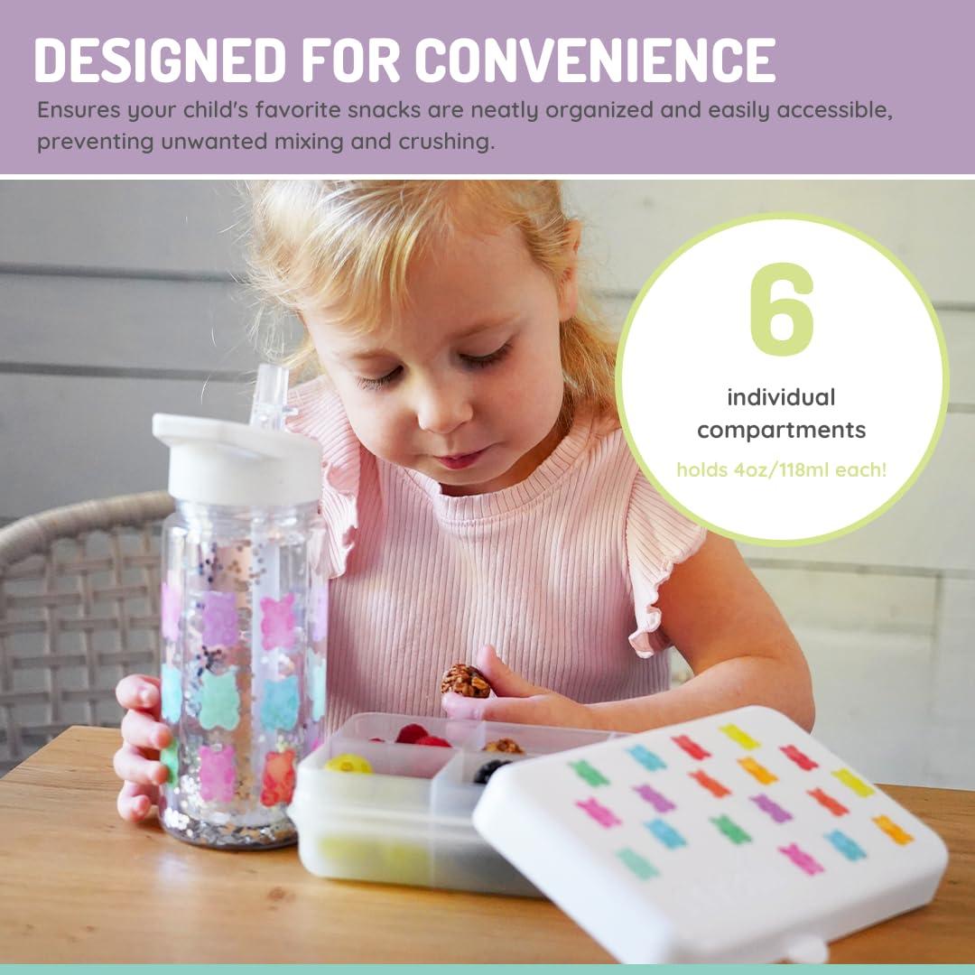 Contenedor de Snacks Melii Mini Snackle Box 6 Compartimentos