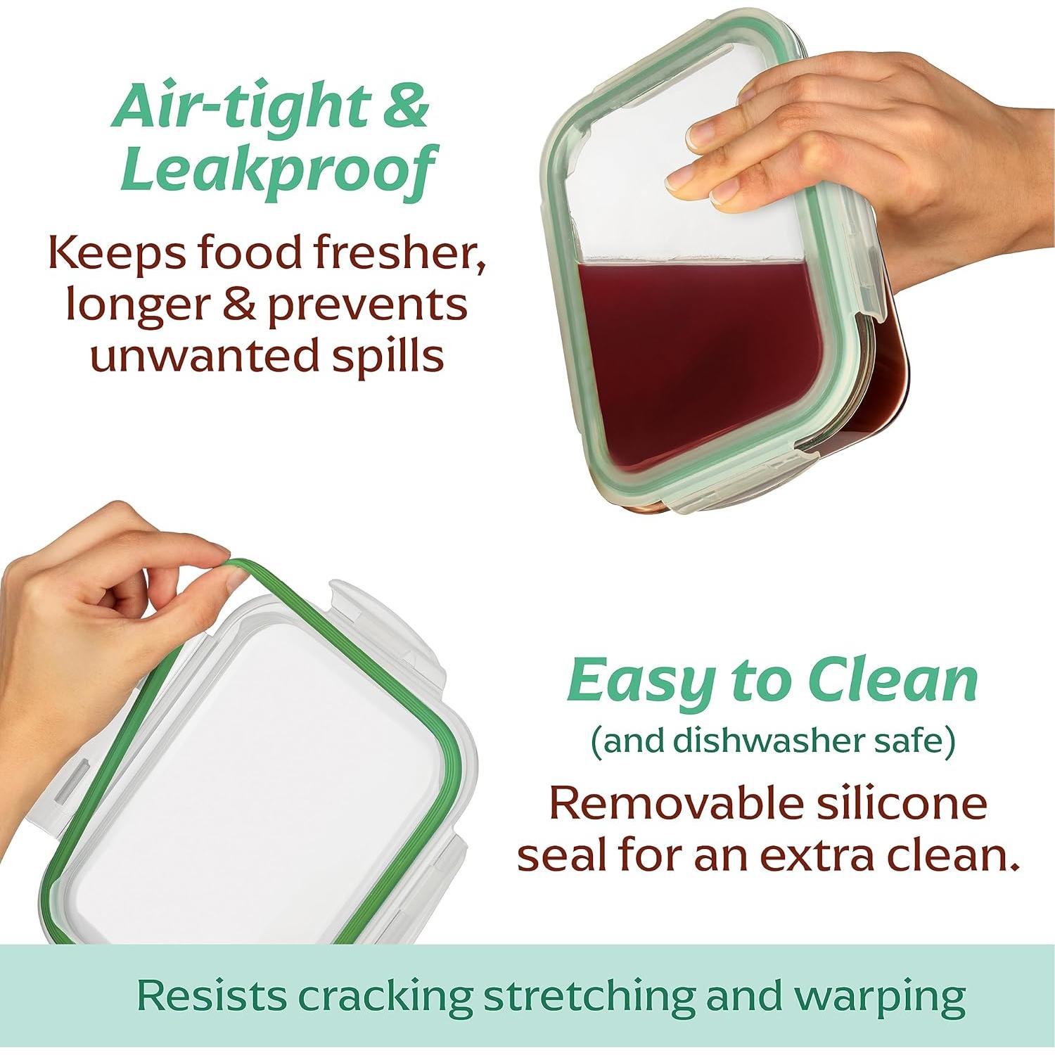 Contenedores de Vidrio Fusion Gourmet 8 Piezas 975ml y 133ml