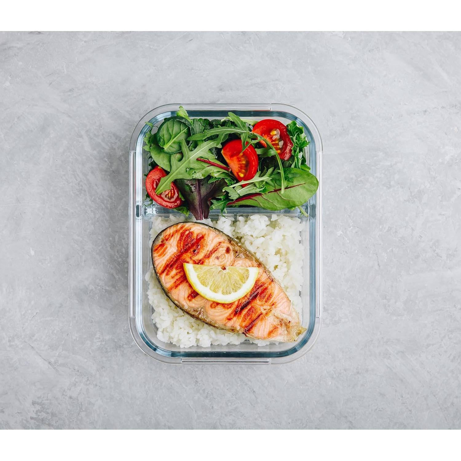 Juego de Contenedores de Alimentos de Vidrio Moss & Stone 2 Piezas