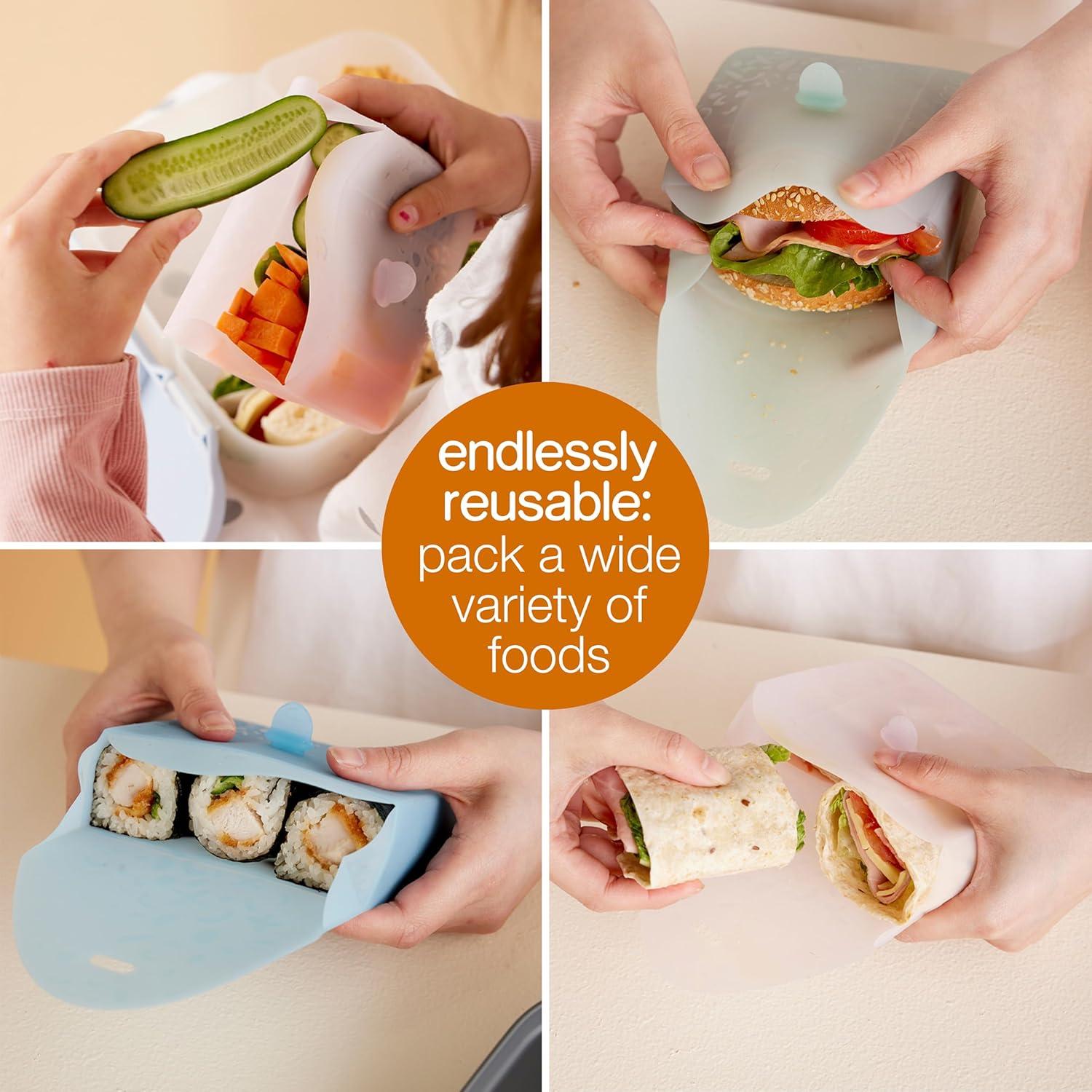 Bolsillo de Sándwich de Silicona b.box Berry - Reutilizable