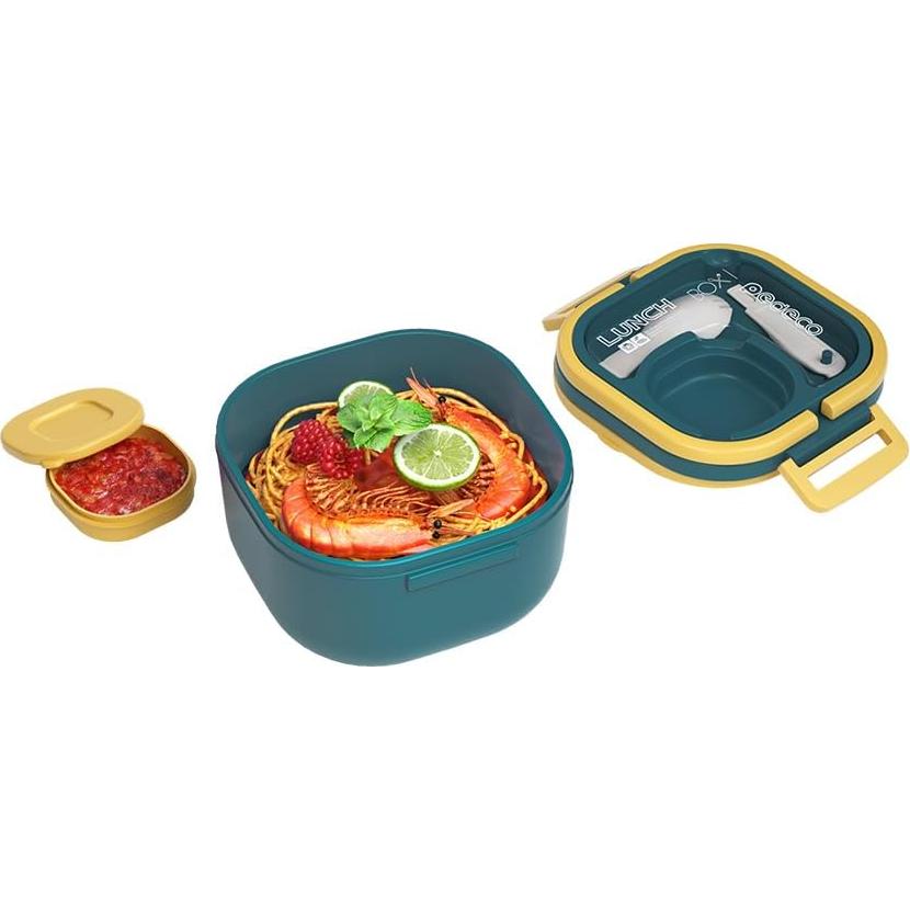 Caja Bento PEDECO Azul 1200 ml Apta Microondas y Lavavajillas