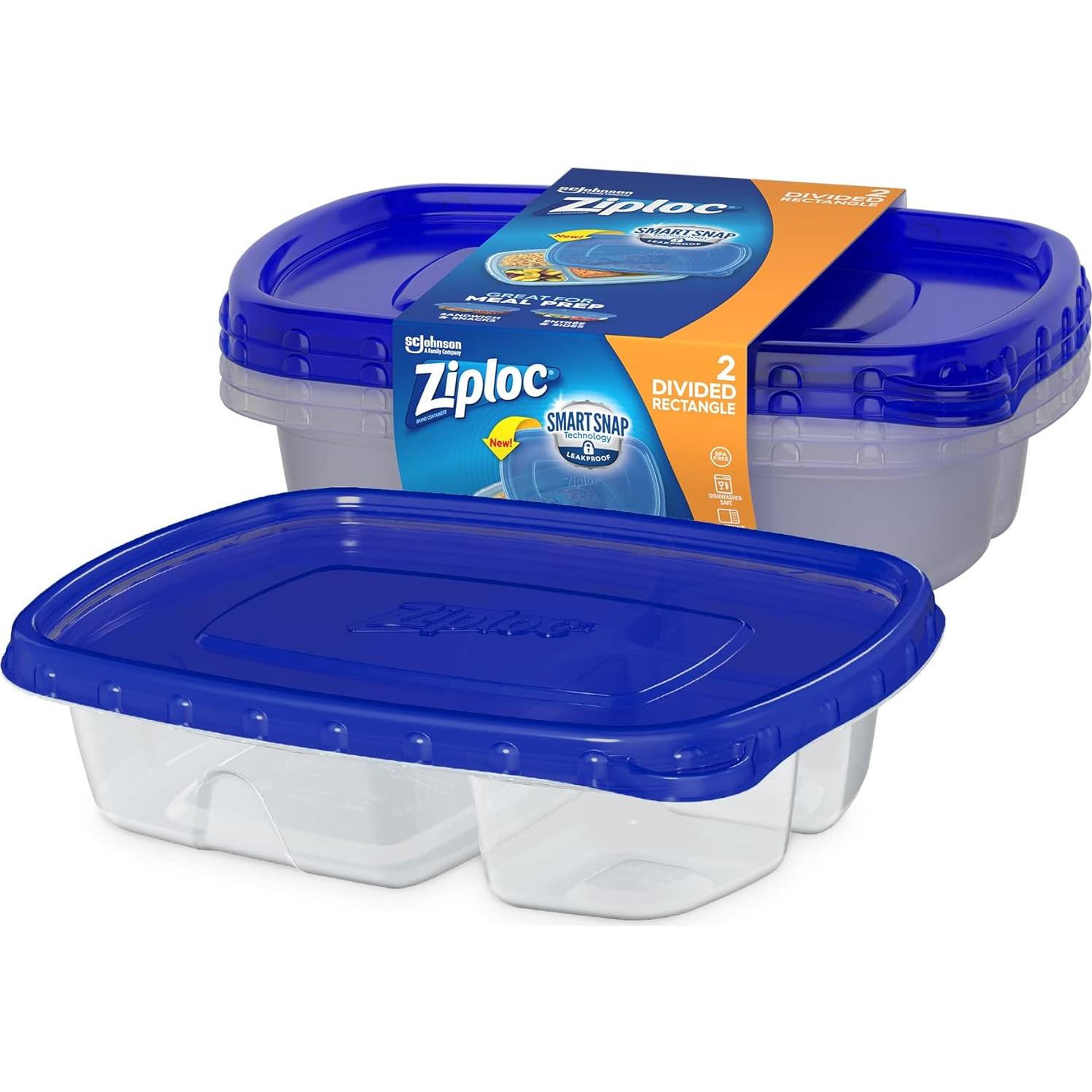 Contenedores de Almacenamiento Ziploc 2 Piezas Rectangulares 75.7L
