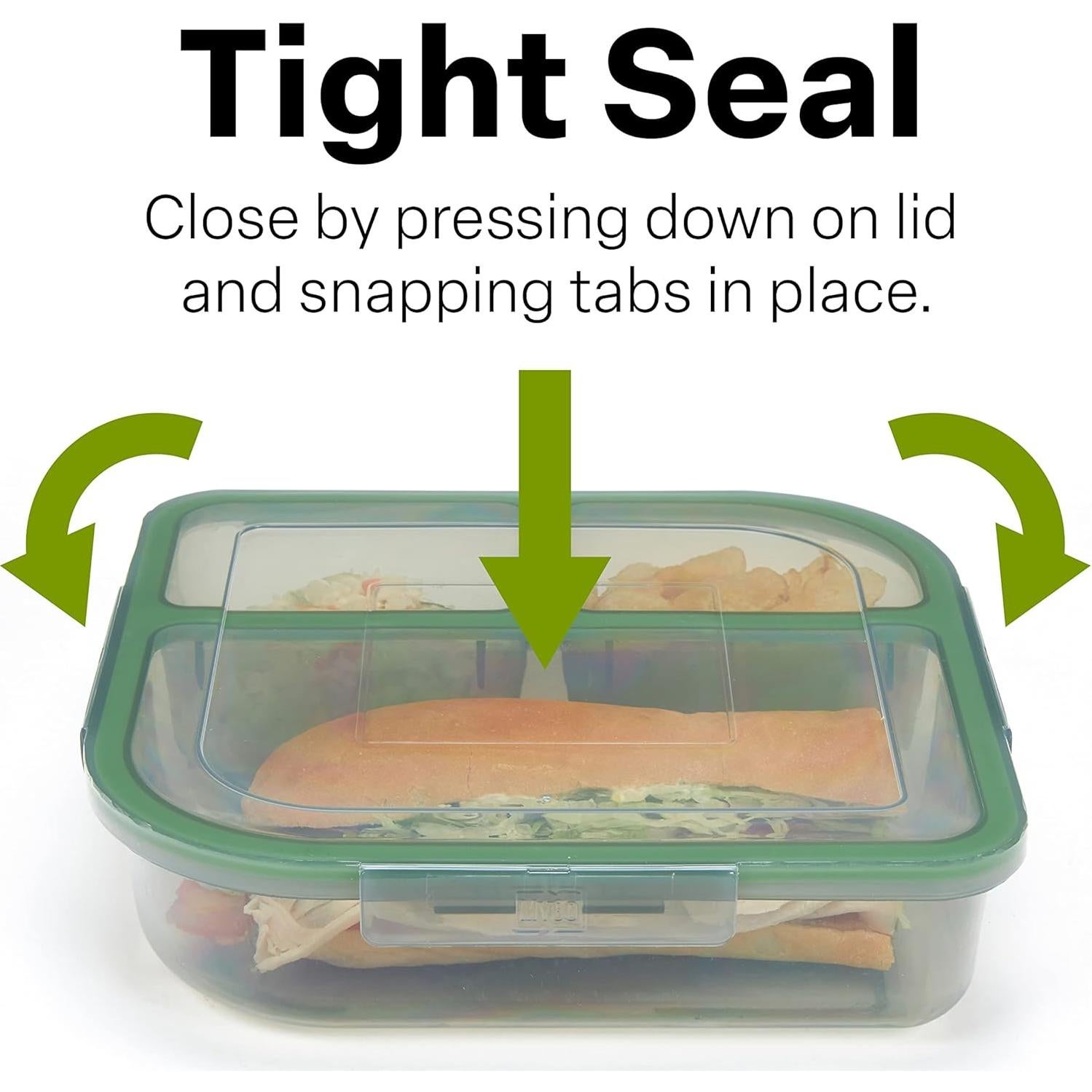 Contenedor de Comida MyGo 3 Compartimentos Grande 2.13L