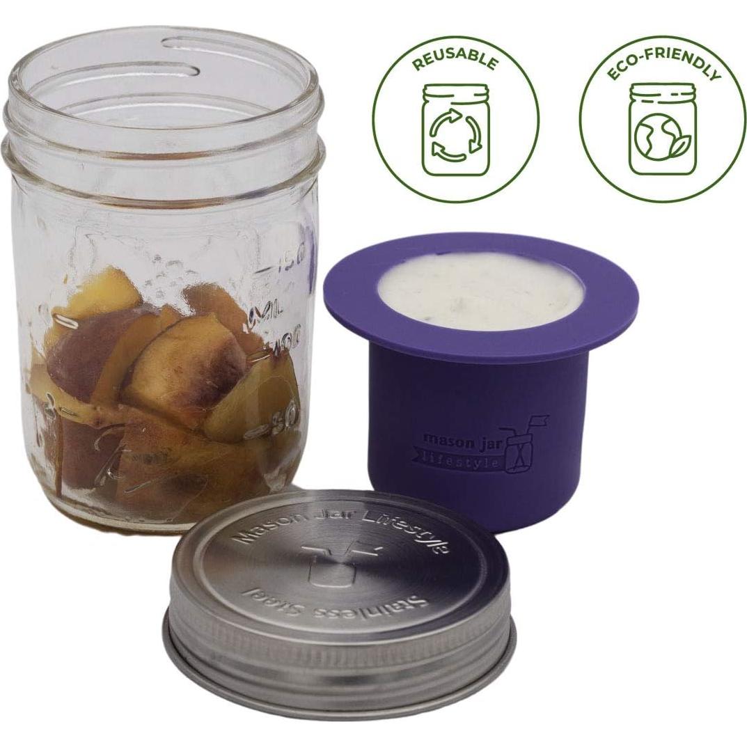 Taza Divisoria de Silicona Mason Jar Lifestyle - Boca Ancha 162 ml