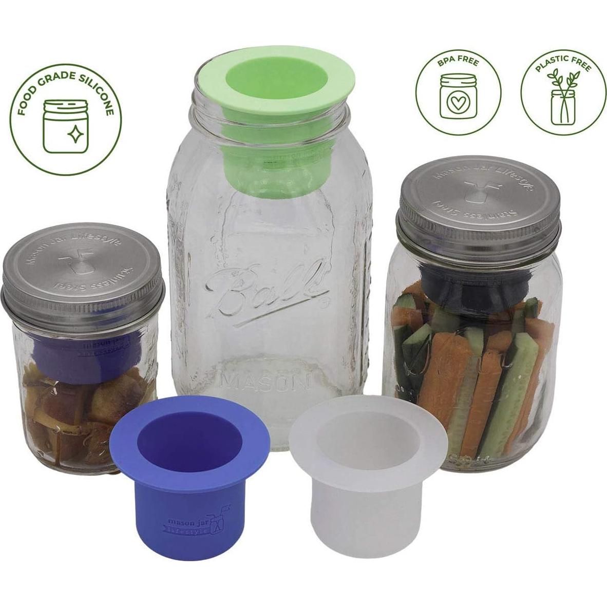 Taza Divisoria de Silicona Mason Jar Lifestyle - Boca Ancha 162 ml