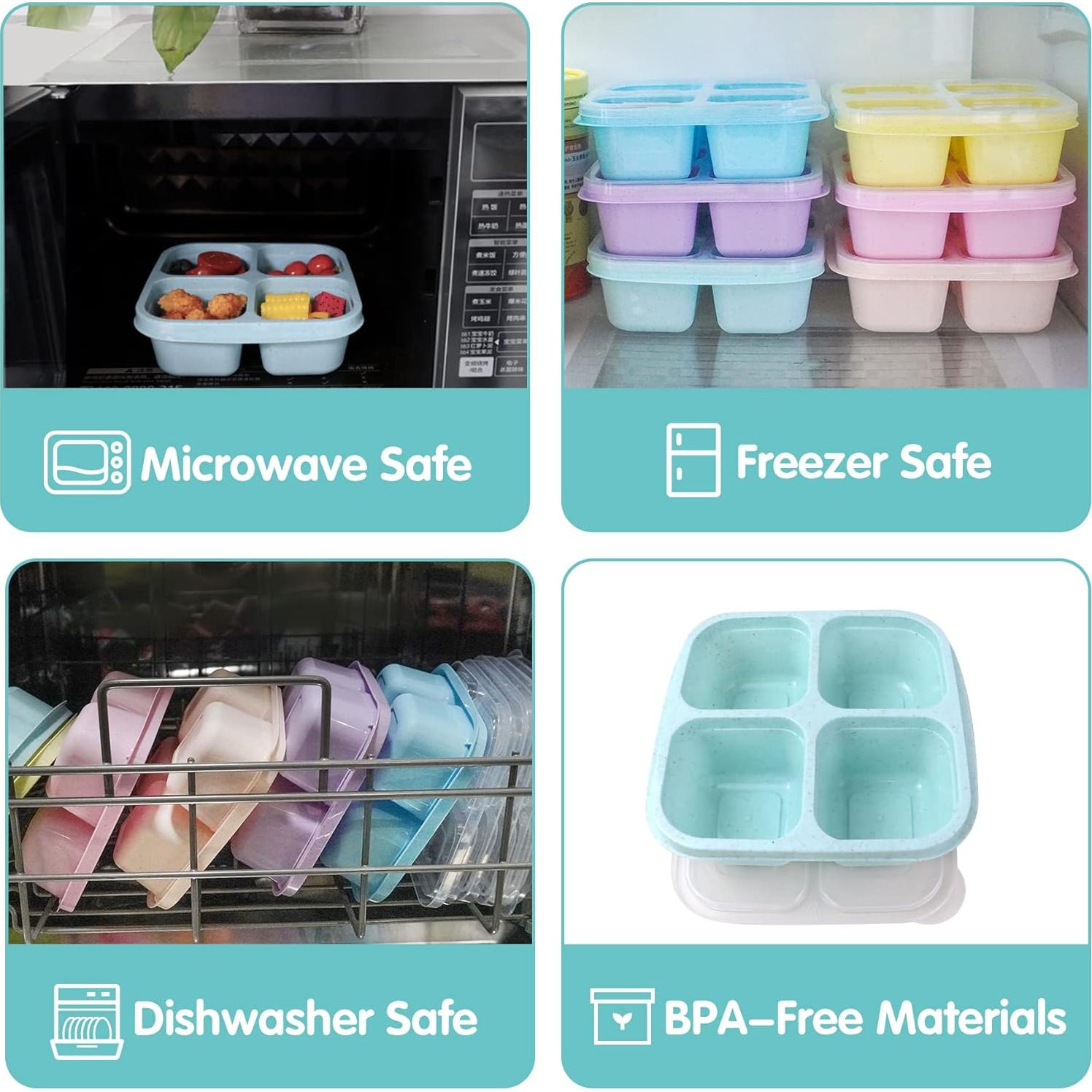 Contenedores de Comida Finorder 3 Paquetes Paja de Trigo