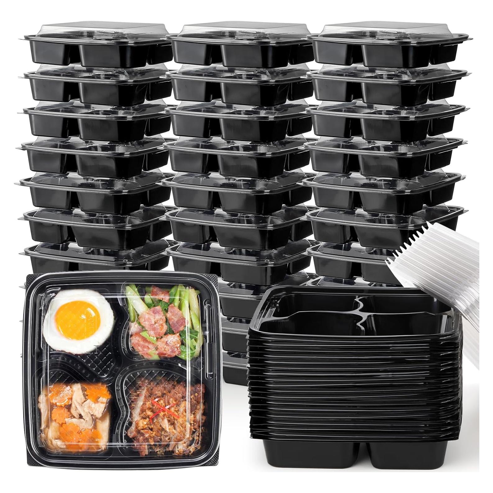 Paquete de 60 Contenedores para Comidas Noamus 34 oz