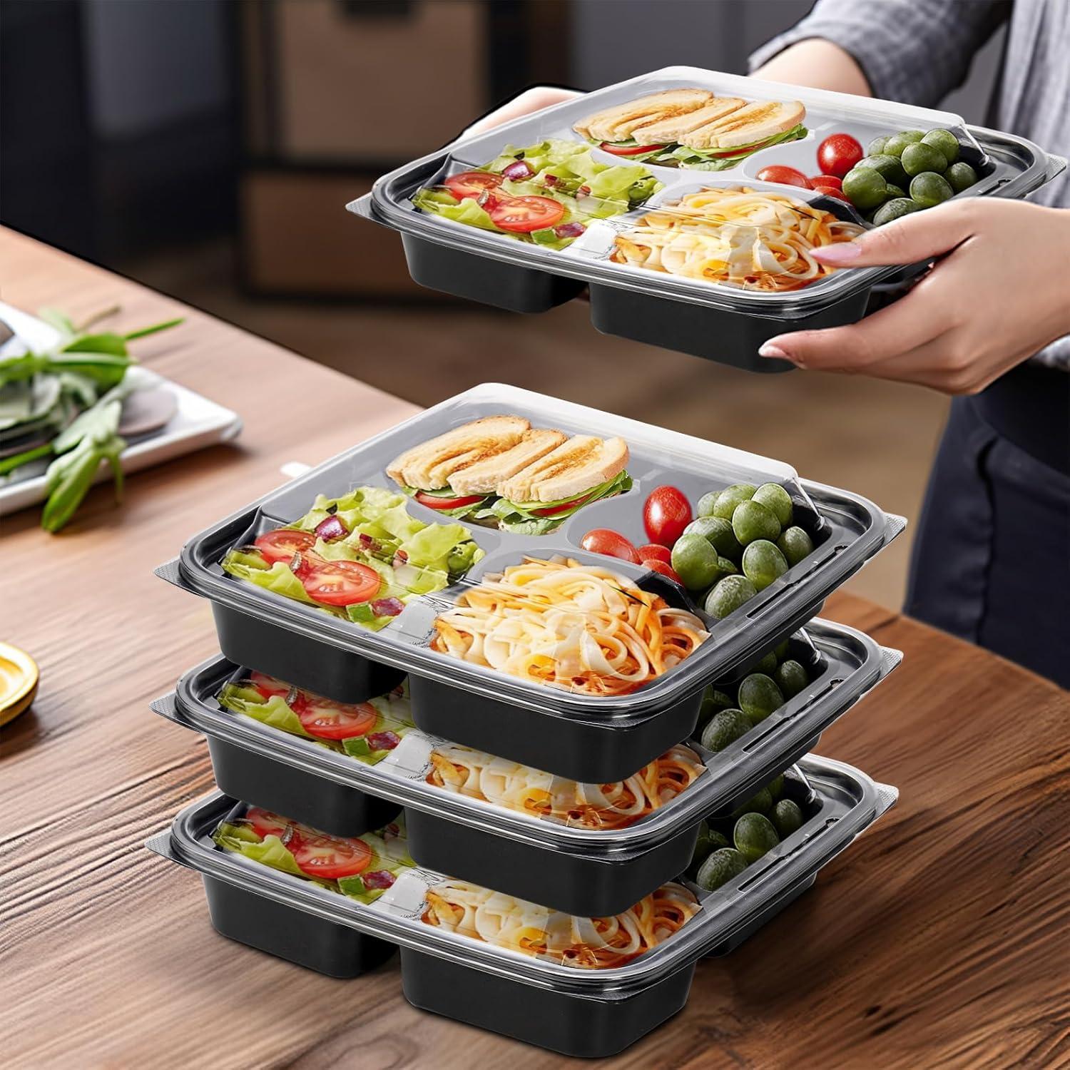 Paquete de 60 Contenedores para Comidas Noamus 34 oz