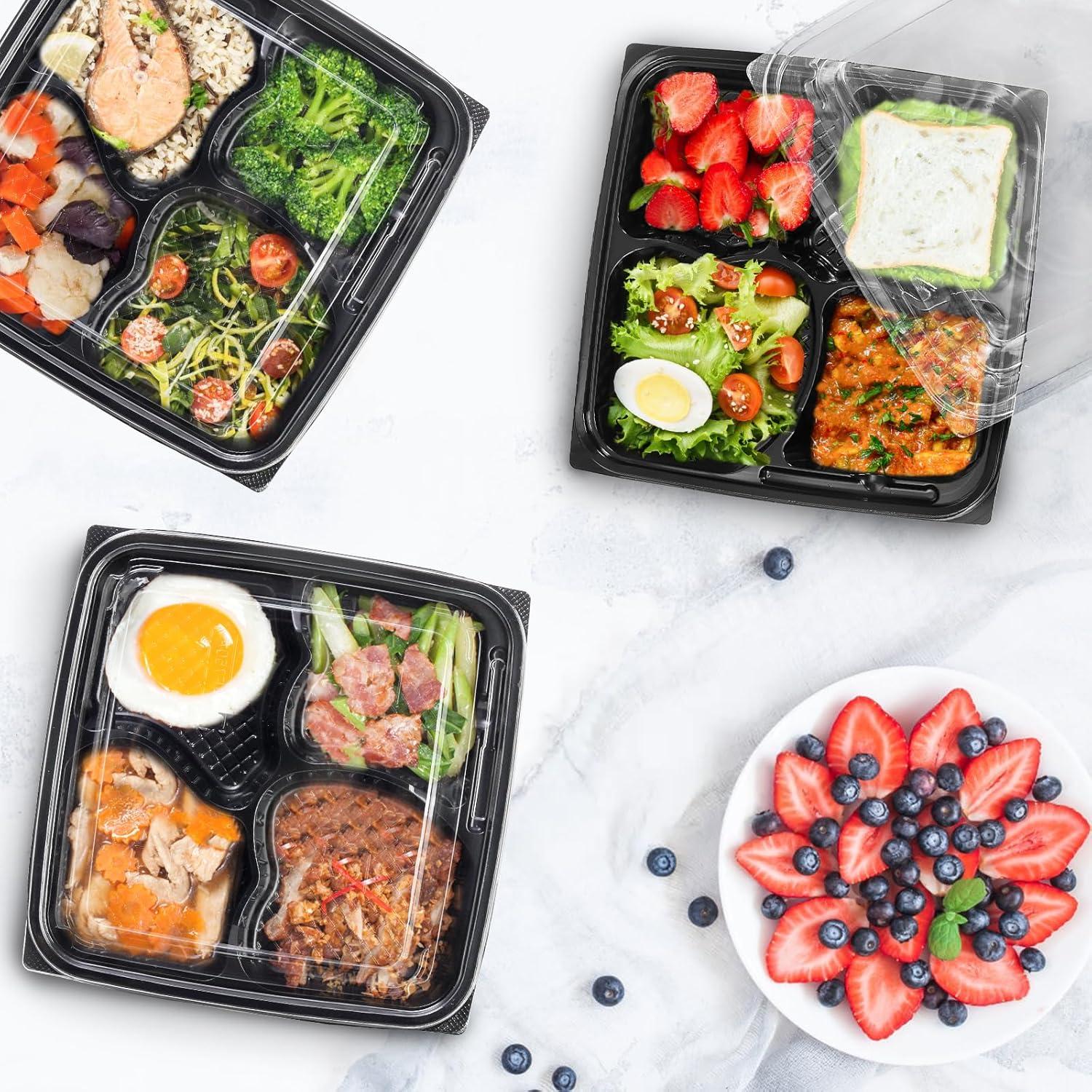 Paquete de 60 Contenedores para Comidas Noamus 34 oz