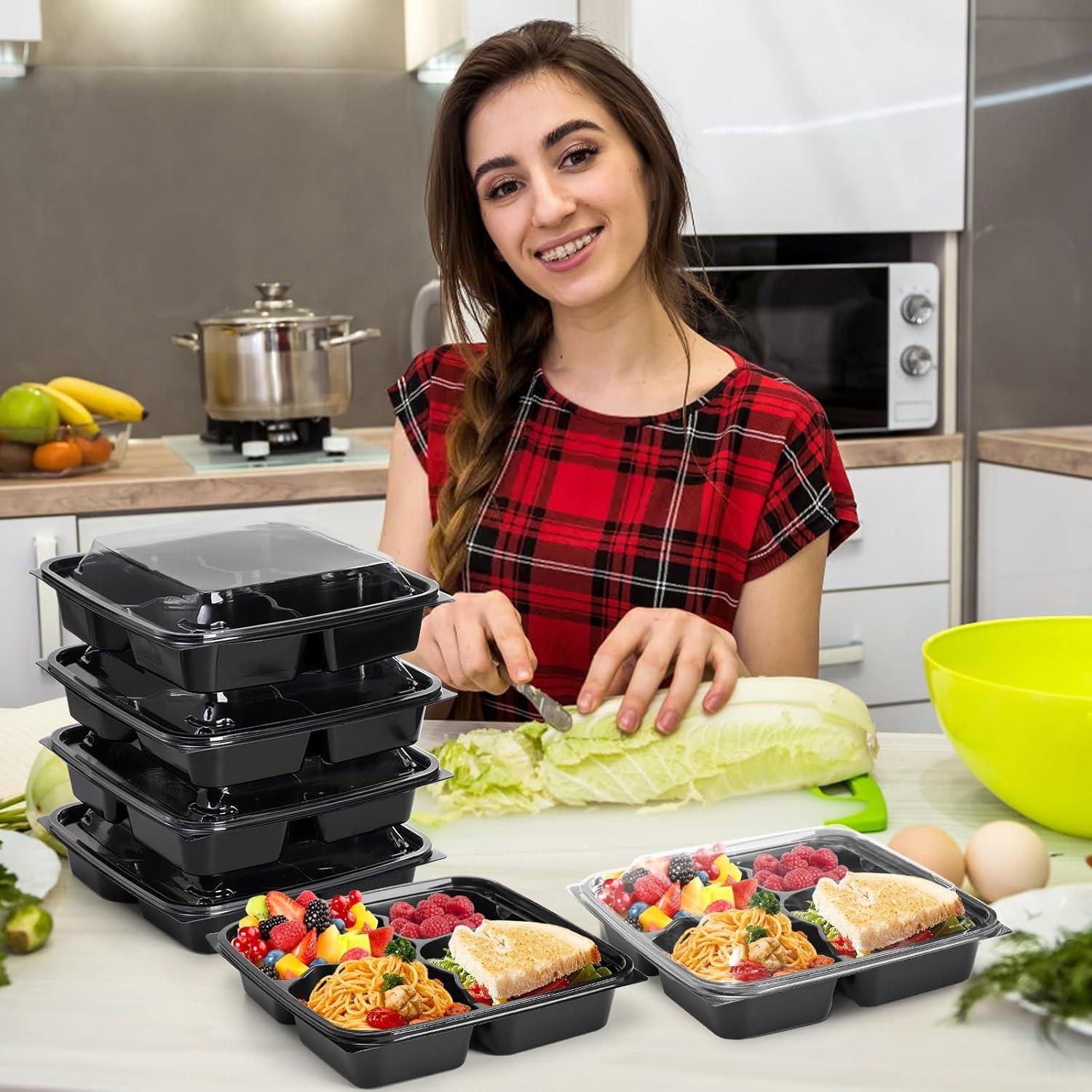 Paquete de 60 Contenedores para Comidas Noamus 34 oz