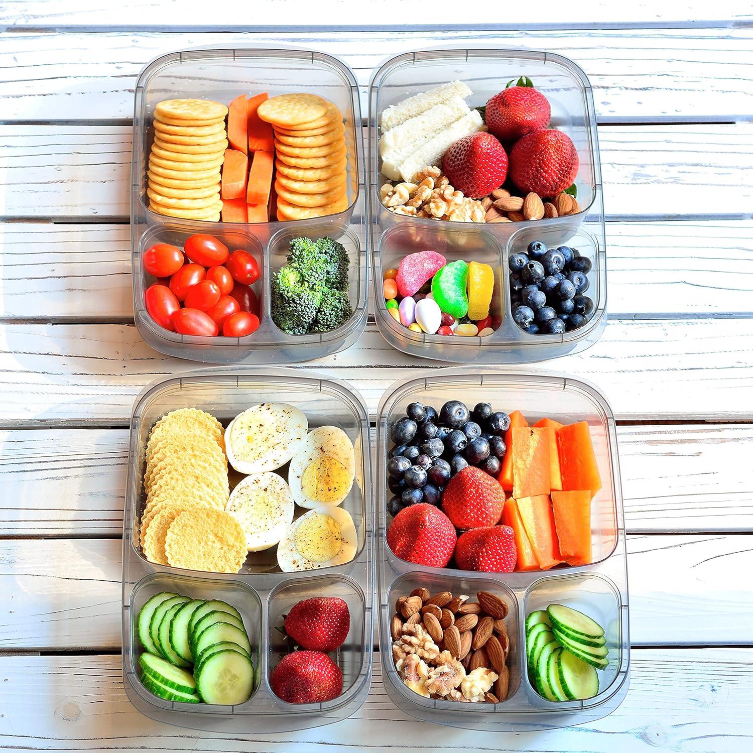 Youngever 7 Sets Bento Box - Recipientes de Comida 3 Compartimentos