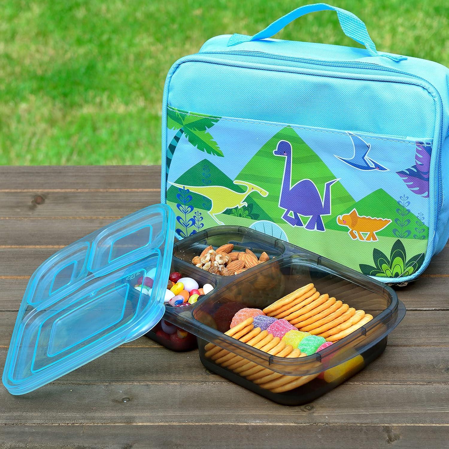Youngever 7 Sets Bento Box - Recipientes de Comida 3 Compartimentos