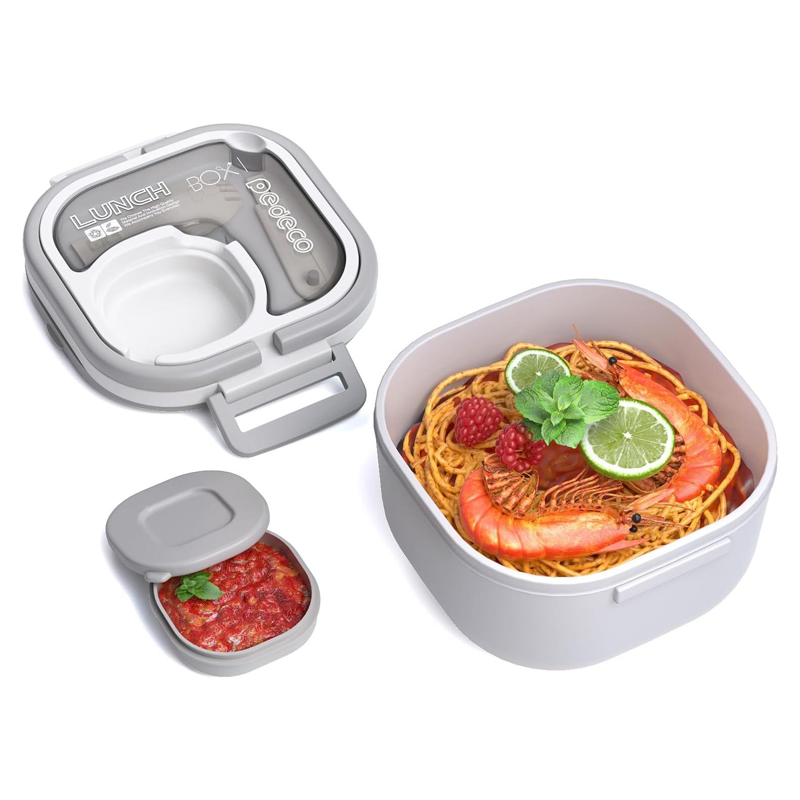 Caja Bento PEDECO Blanca - Contenedor de Comida 1200ml Apta Microondas