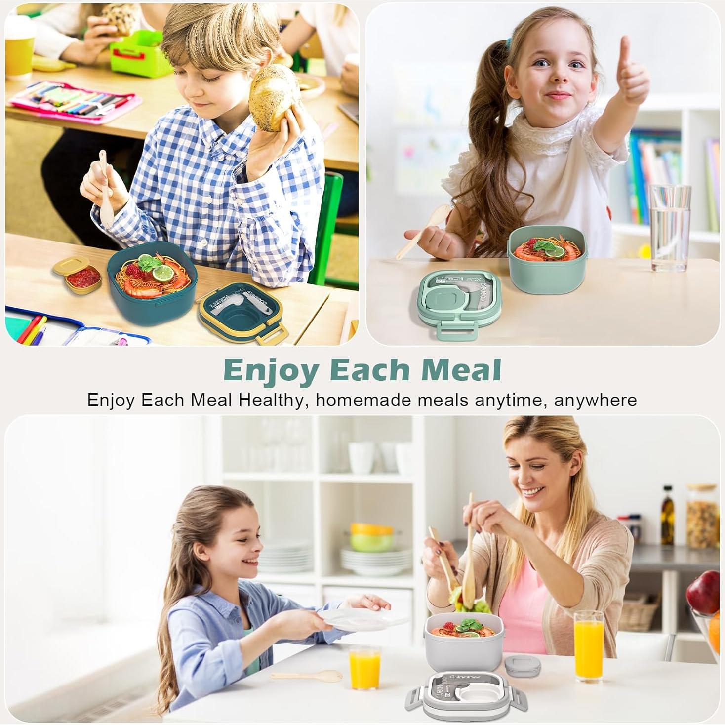 Caja Bento PEDECO Blanca - Contenedor de Comida 1200ml Apta Microondas