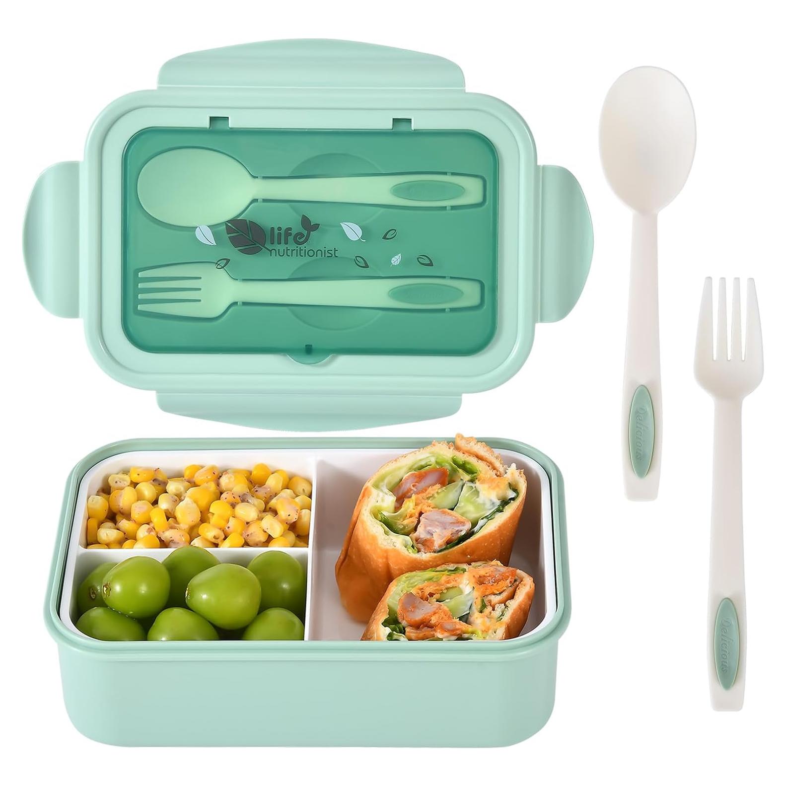 Contenedor de Almuerzo Bento UPTRUST Verde 1400ml A Prueba de Fugas