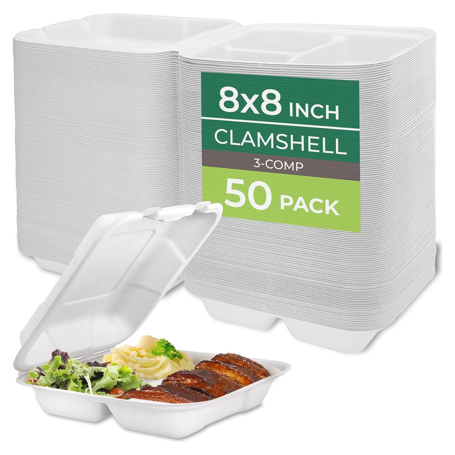 Contenedores de Comida Compostables Freshware 20x20 cm 50 Pack