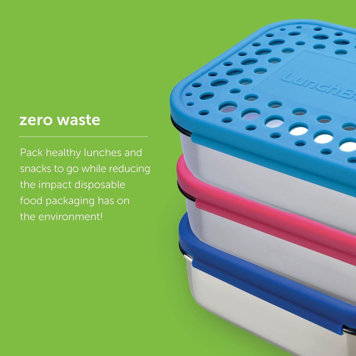 Contenedor de Almuerzo LunchBots Trio Acero Inoxidable 3 Secciones