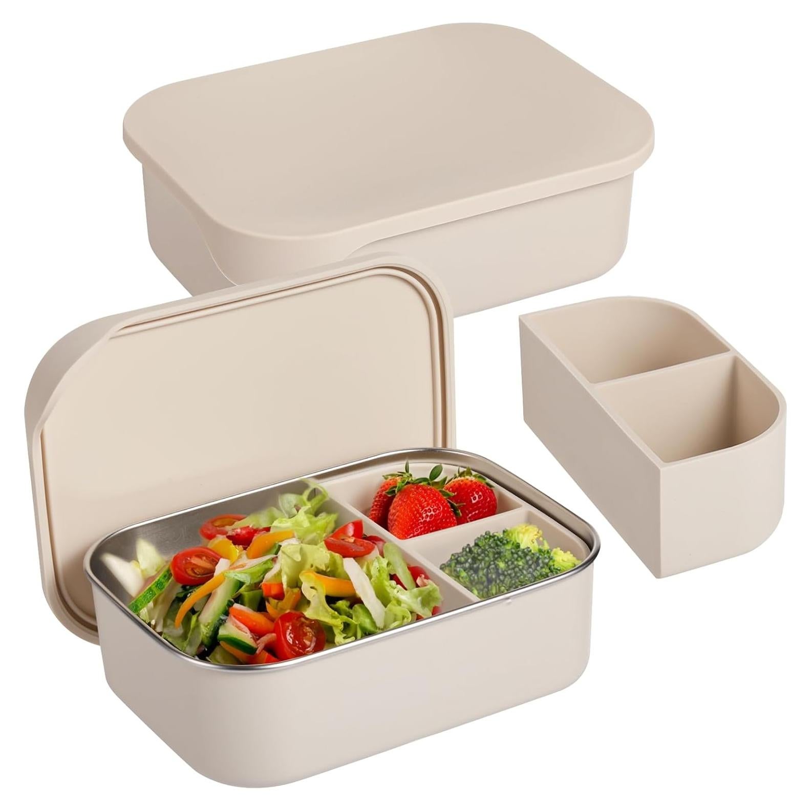 Conjunto 2 Cajas Bento Acero Inoxidable OMISTAR 1200 ml