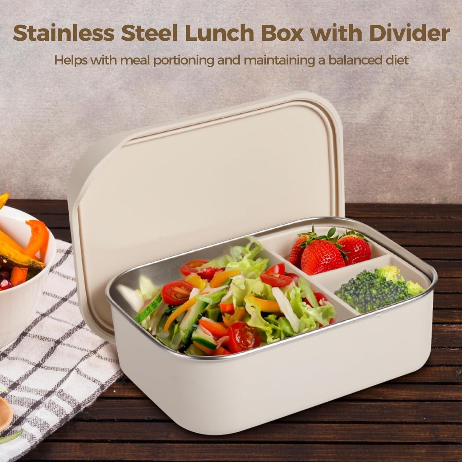 Conjunto 2 Cajas Bento Acero Inoxidable OMISTAR 1200 ml