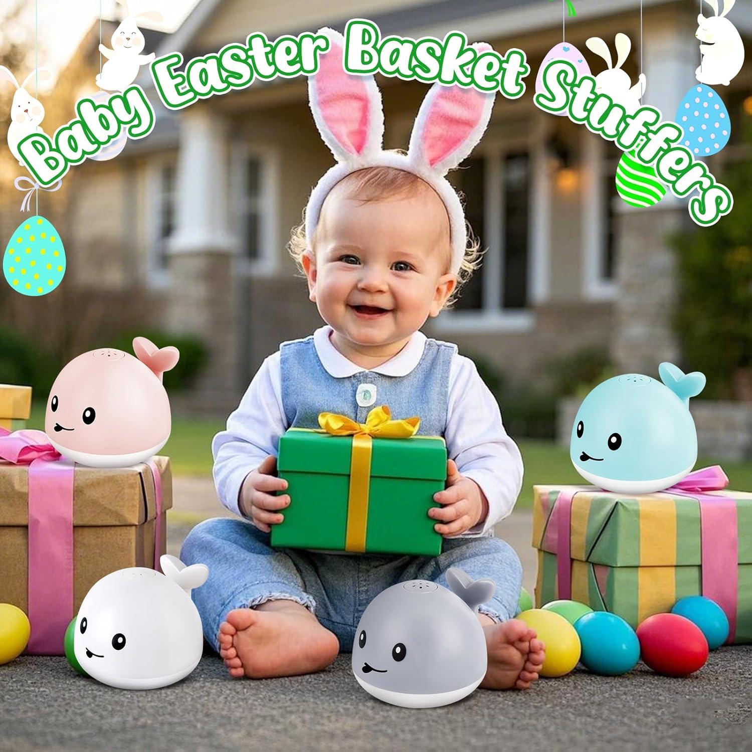 Juguete de baño Ballena Azul ANGGIKO con luces y rociador