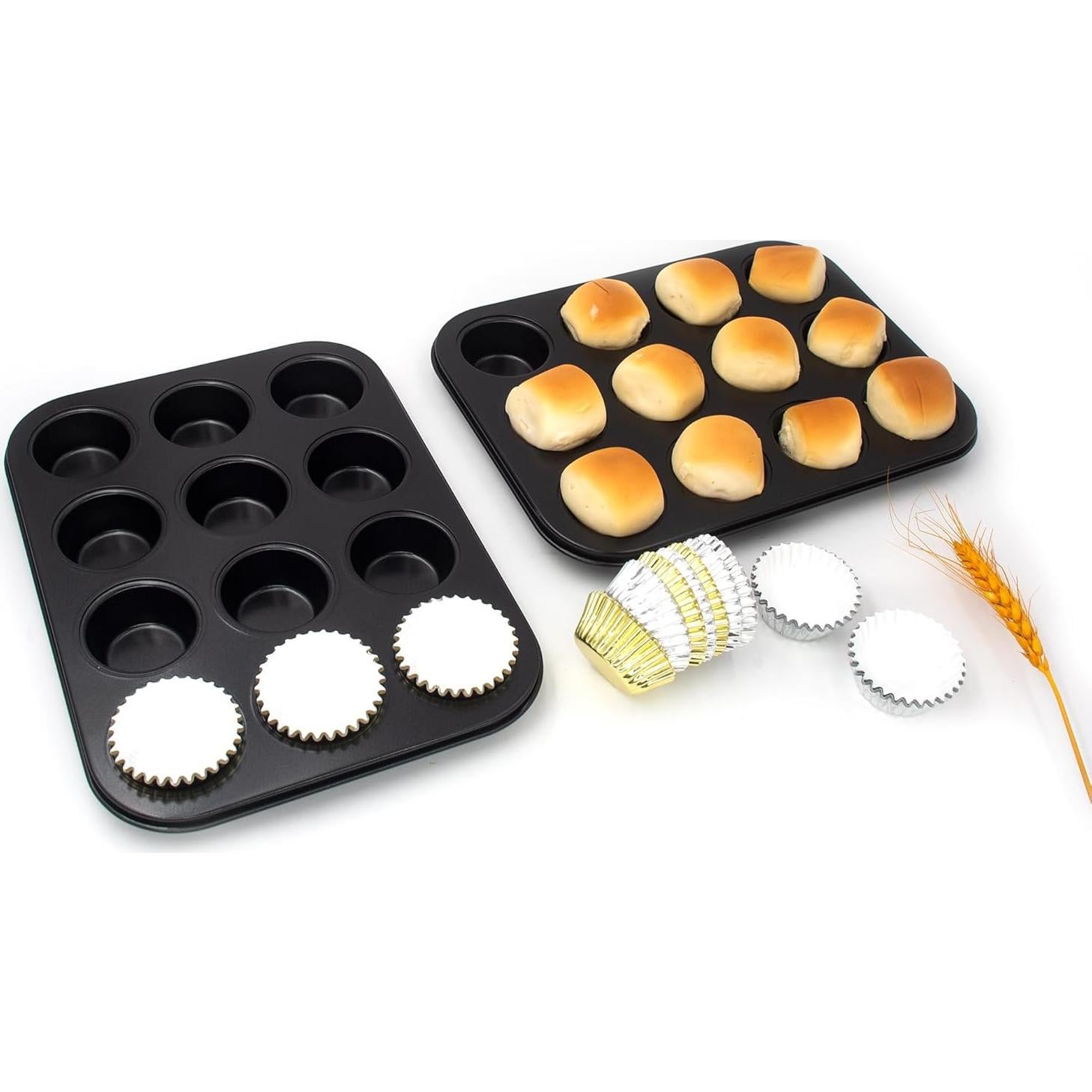 Sartenes para Mini Muffins Bakexcel 2 Juegos de 12 Tazas