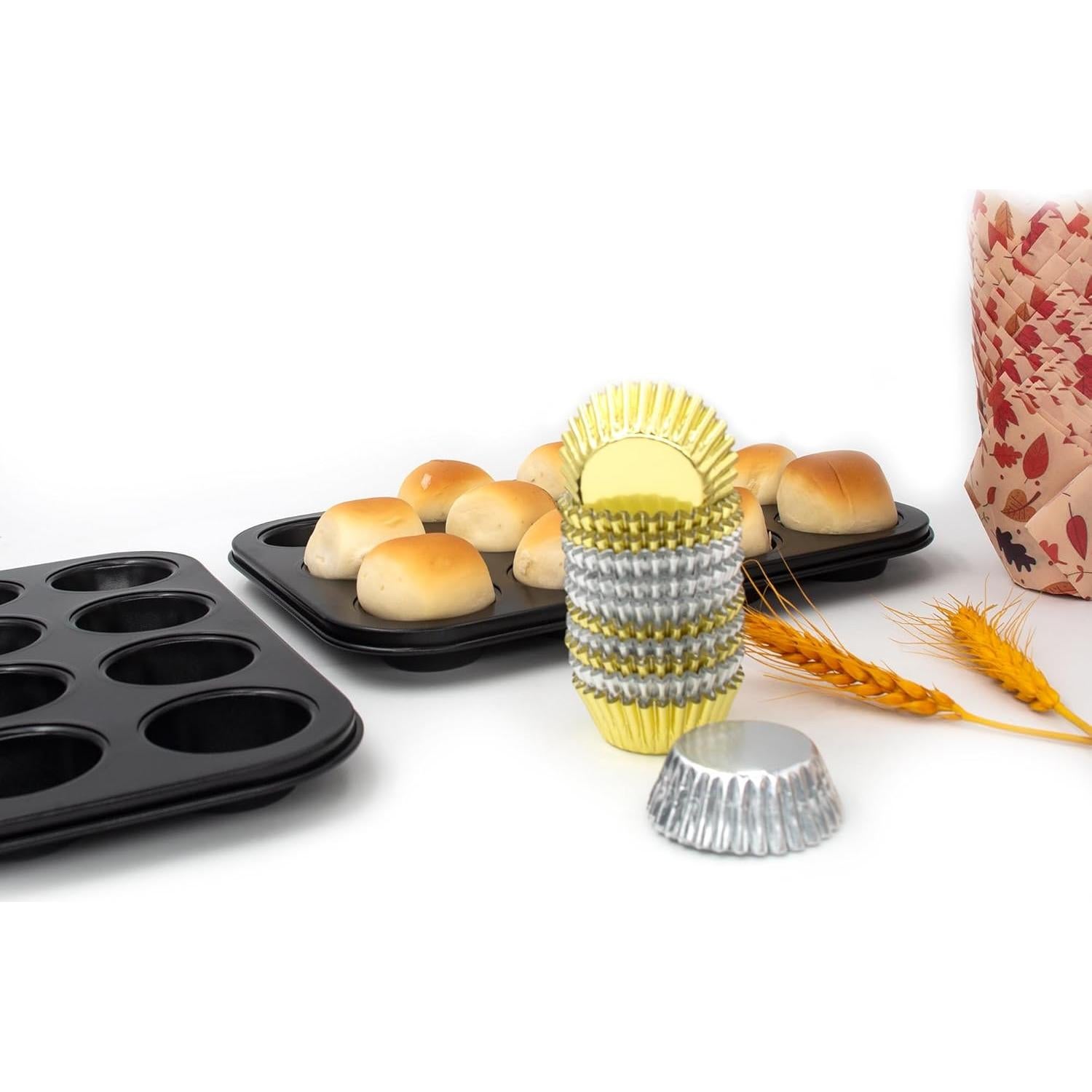 Sartenes para Mini Muffins Bakexcel 2 Juegos de 12 Tazas