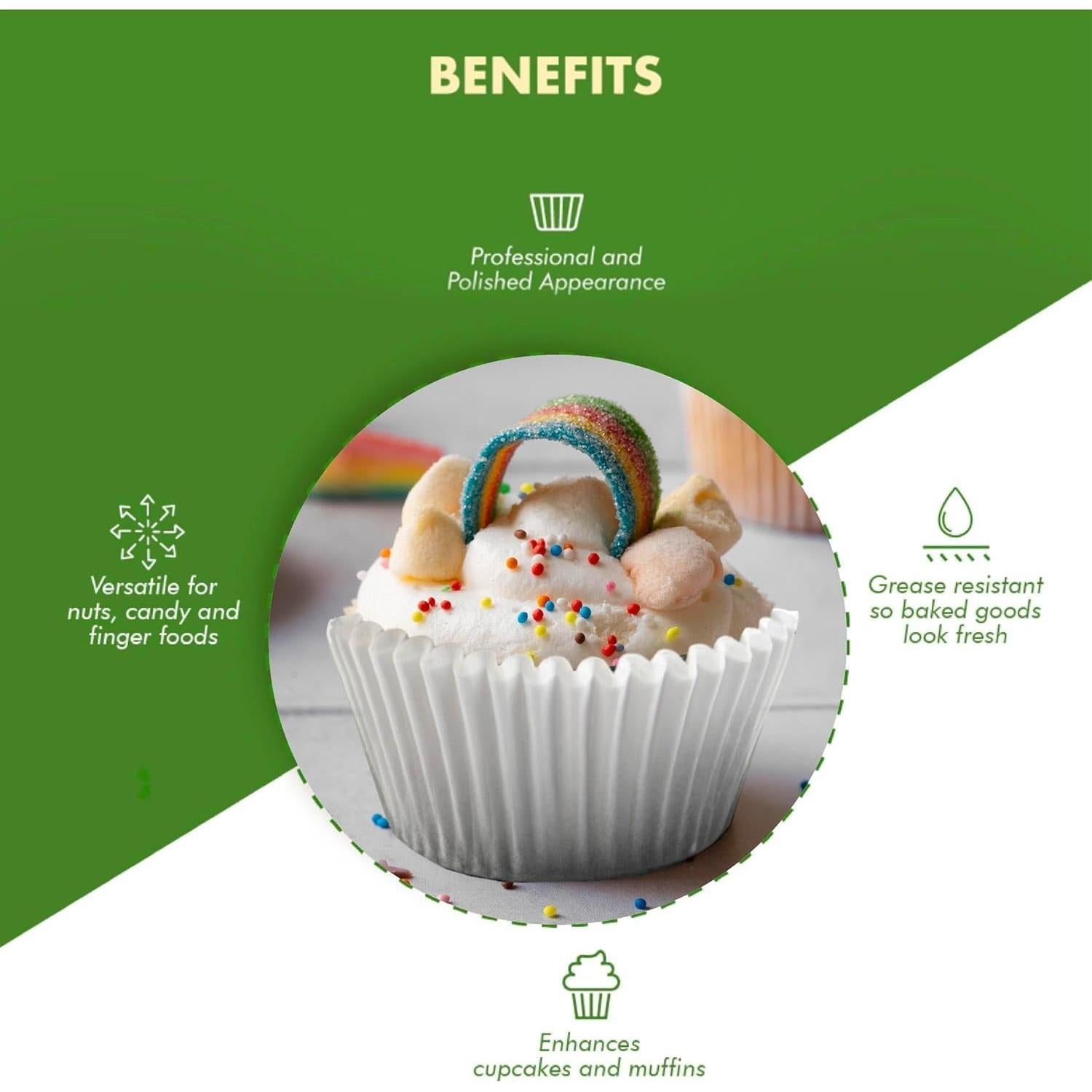 Cápsulas para Hornear Regency Wraps Jumbo 100 Unidades Blancas