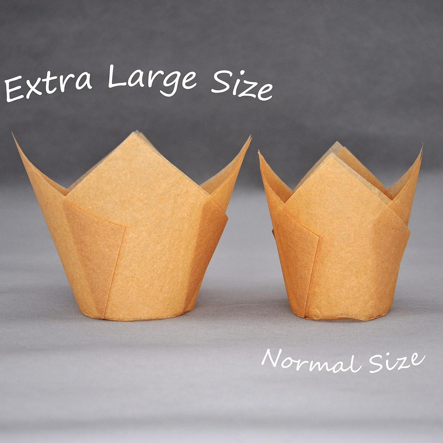 Tazas de papel para cupcakes Jumbo QLSmypkg 125 piezas