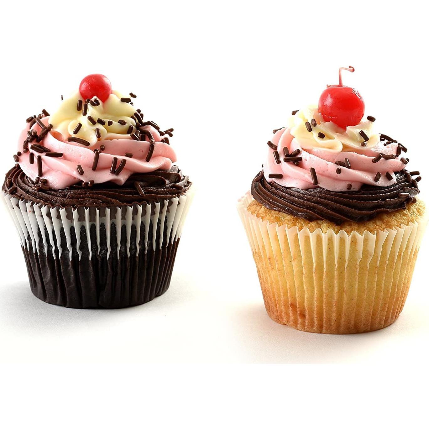 100 Forros de Muffin Jumbo HOUZZKINGZ Blancos 6 cm Redondos