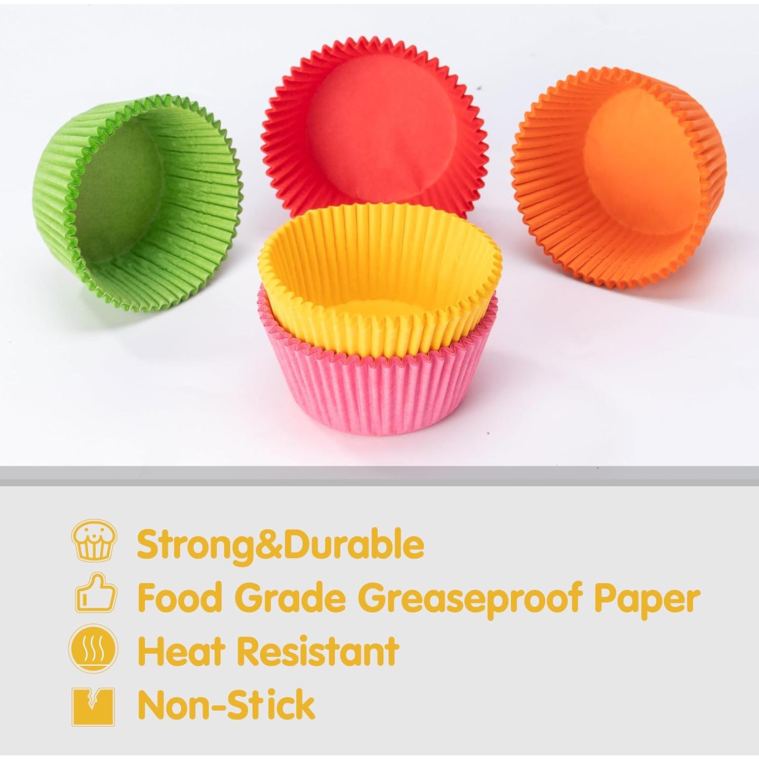 Forros de Cupcake Jumbo 300 pcs GoldenBakeryFamily Arcoíris