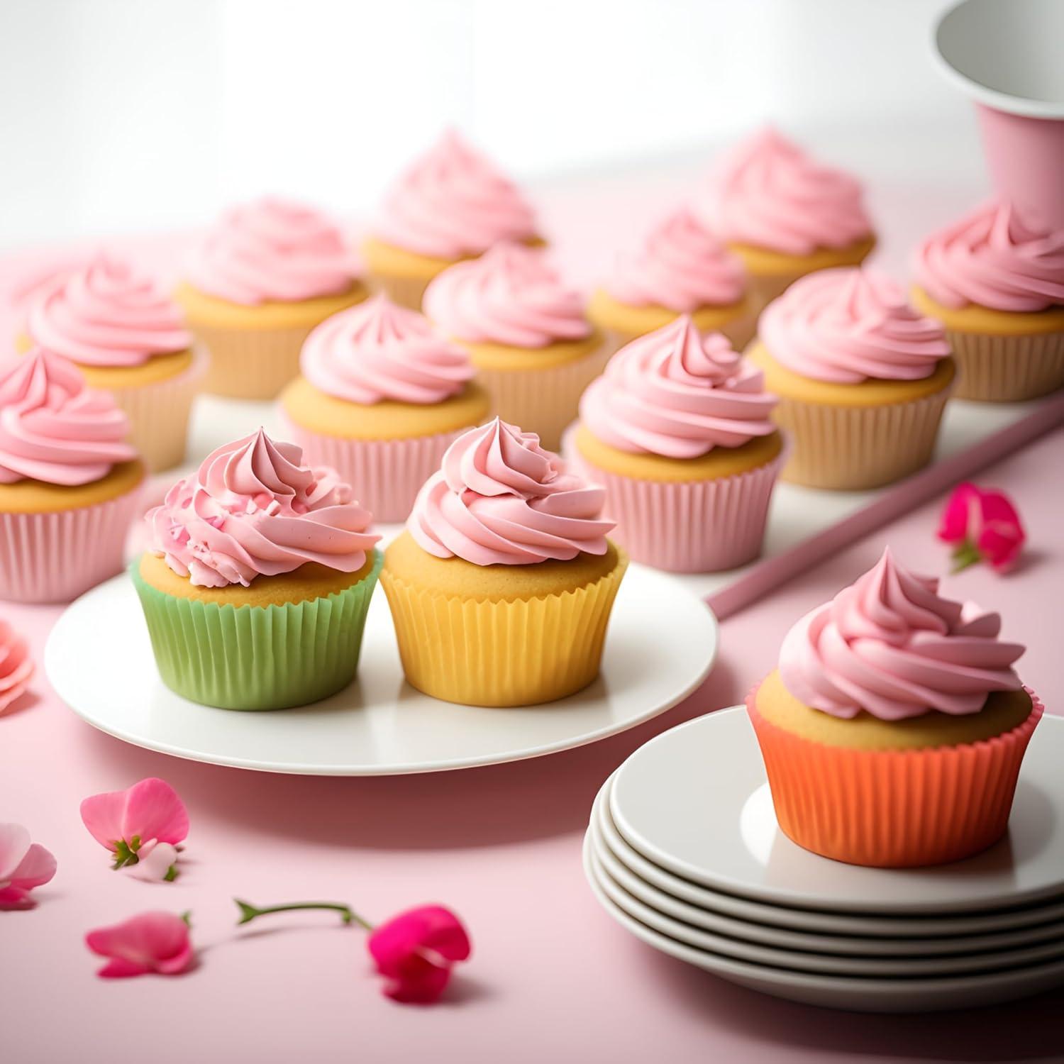 Forros de Cupcake Jumbo 300 pcs GoldenBakeryFamily Arcoíris