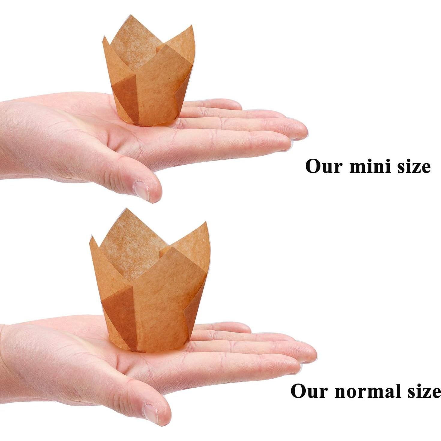 Moldes para Hornear Tulipán Ruisita 150 Piezas Mini Natural