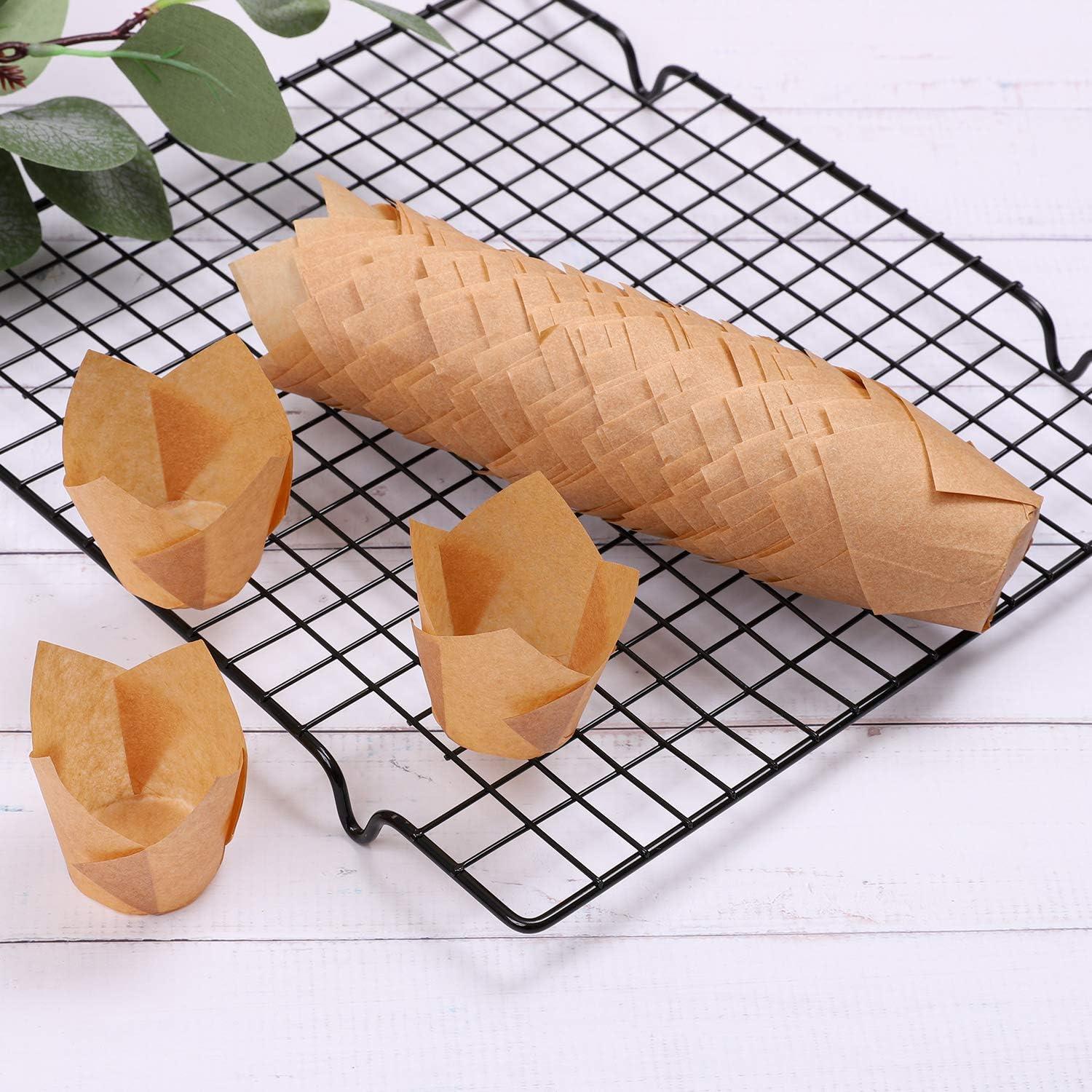 Moldes para Hornear Tulipán Ruisita 150 Piezas Mini Natural