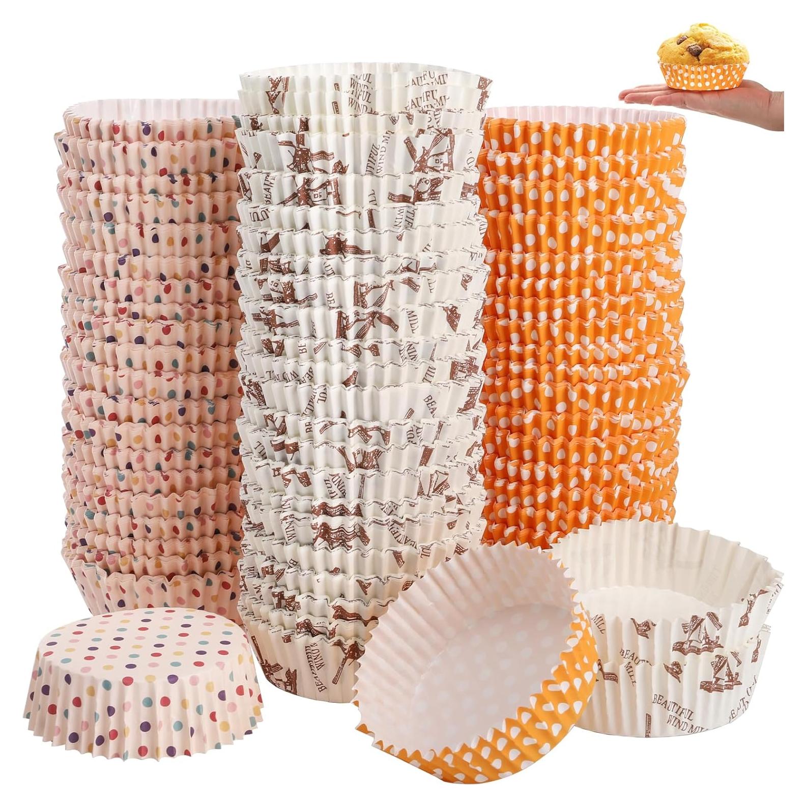 Forros de Cupcake Jumbo Youeon 600 Pcs 8.9 cm Antiadherentes