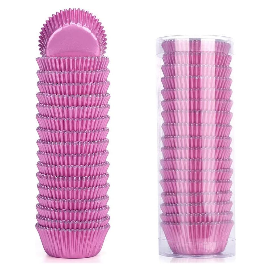 Forros de Cupcake Mini GiFBERA Rosa 300 Piezas 3.25 cm