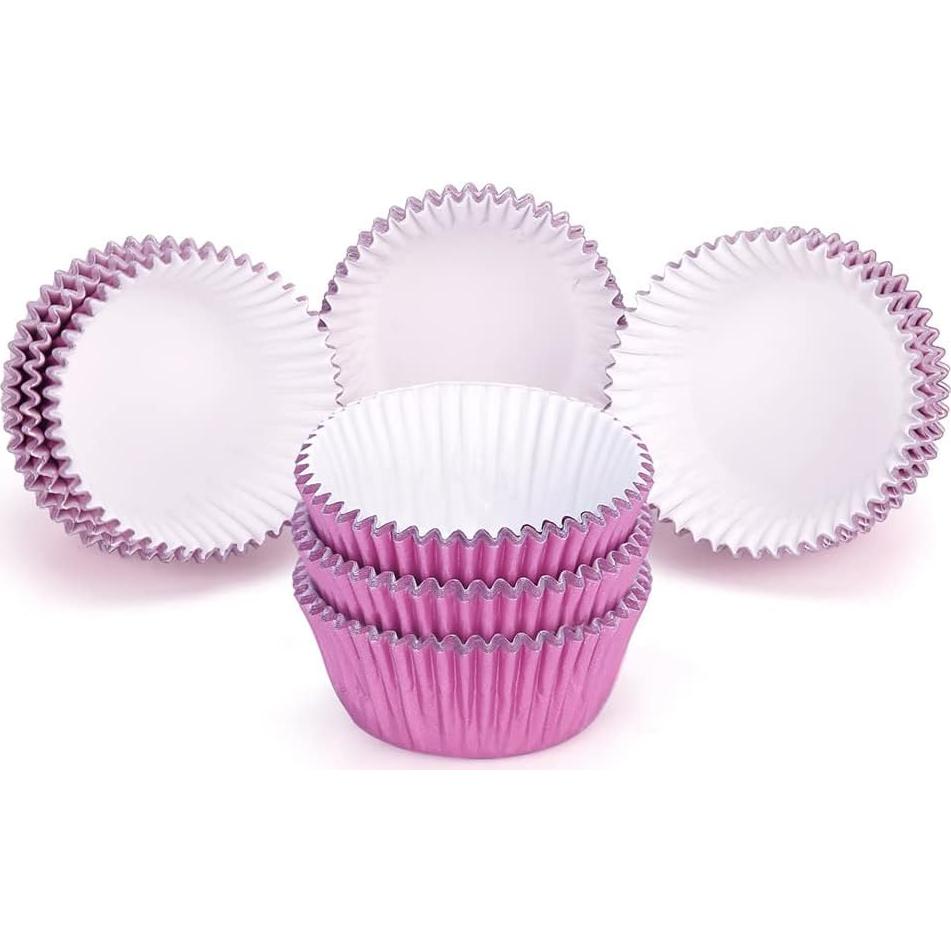 Forros de Cupcake Mini GiFBERA Rosa 300 Piezas 3.25 cm