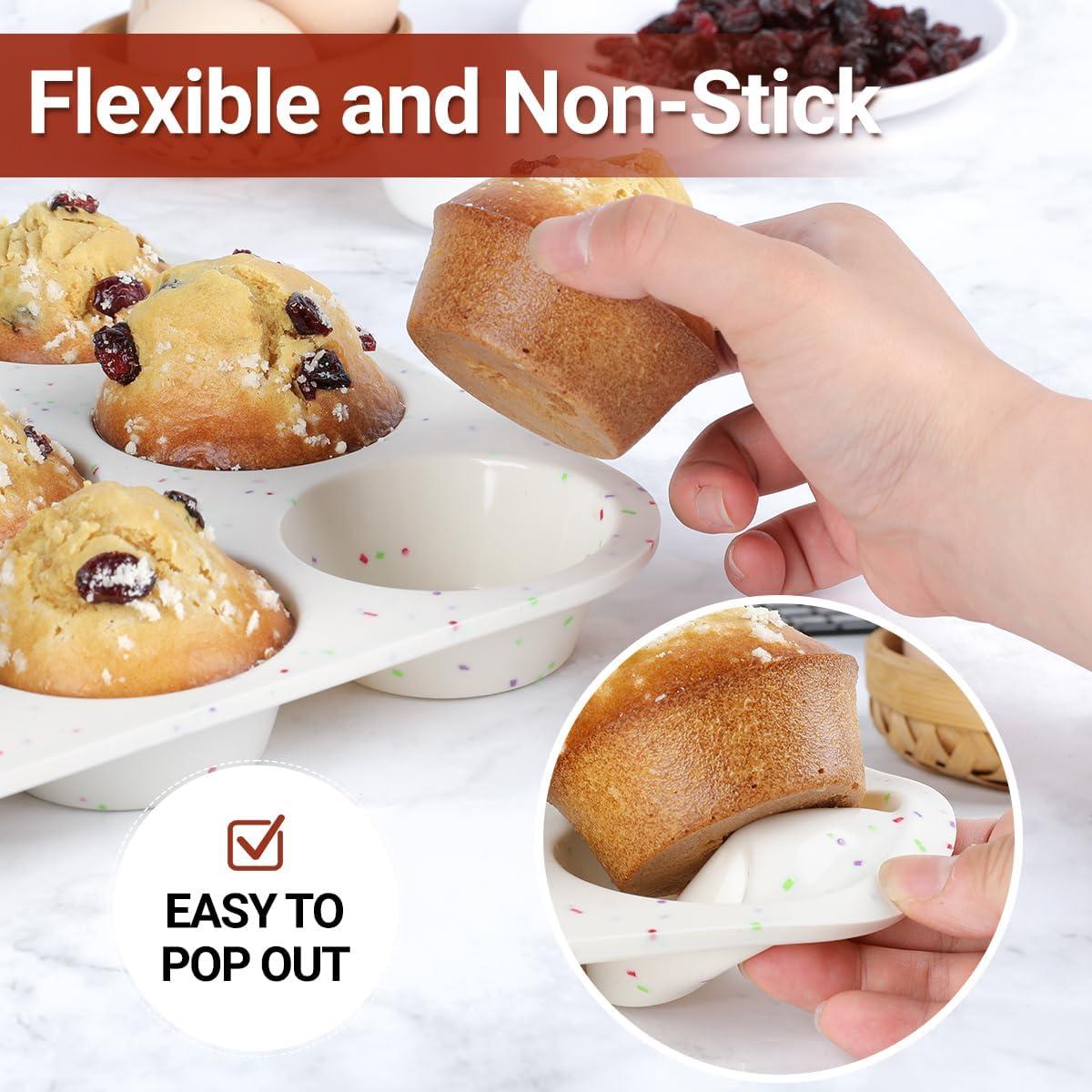 Set de Moldes de Silicona CAKETIME para Muffins 12+24 Tazas