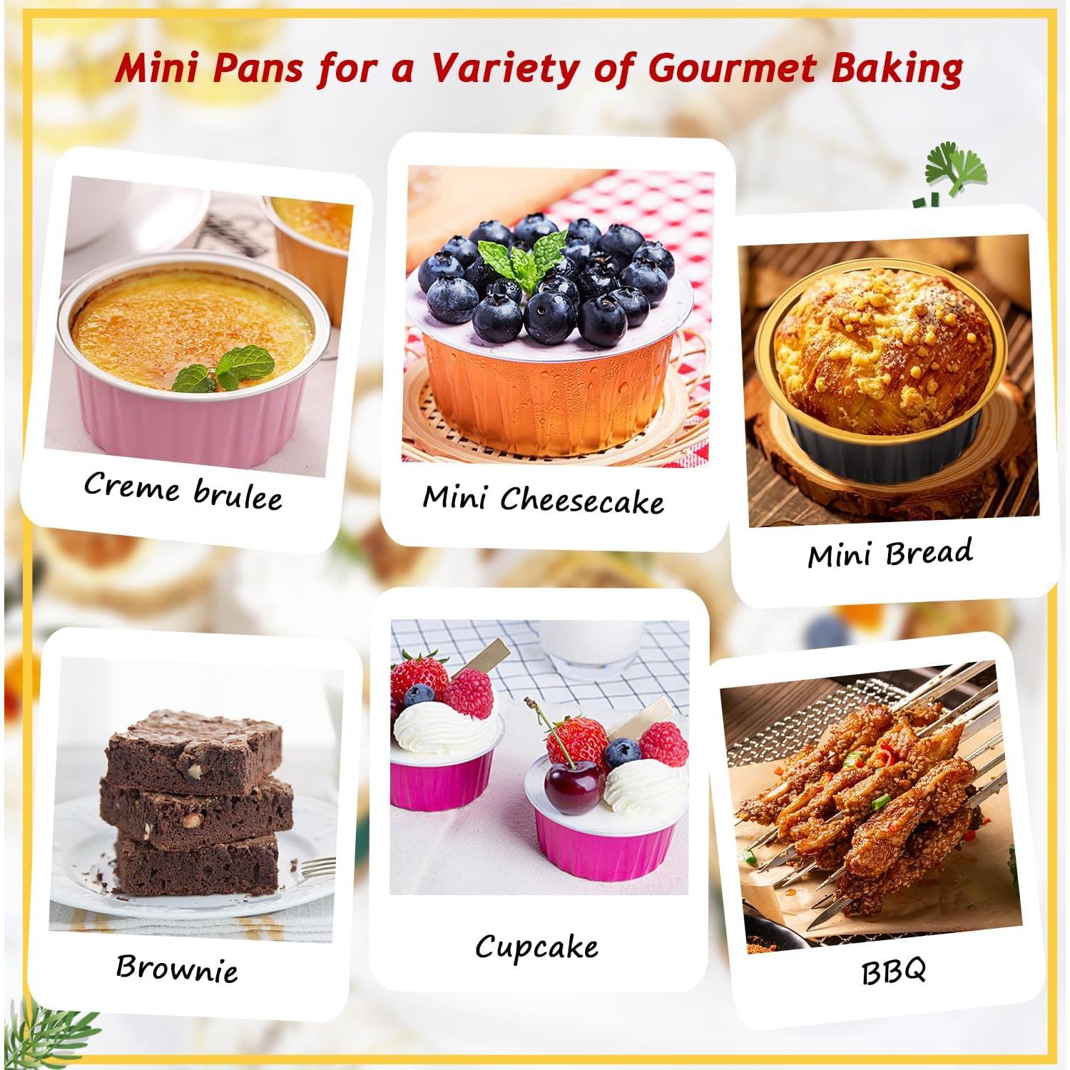 Moldes para Cupcakes LNYZQUS 5oz con Tapas - Paquete 100 Piezas