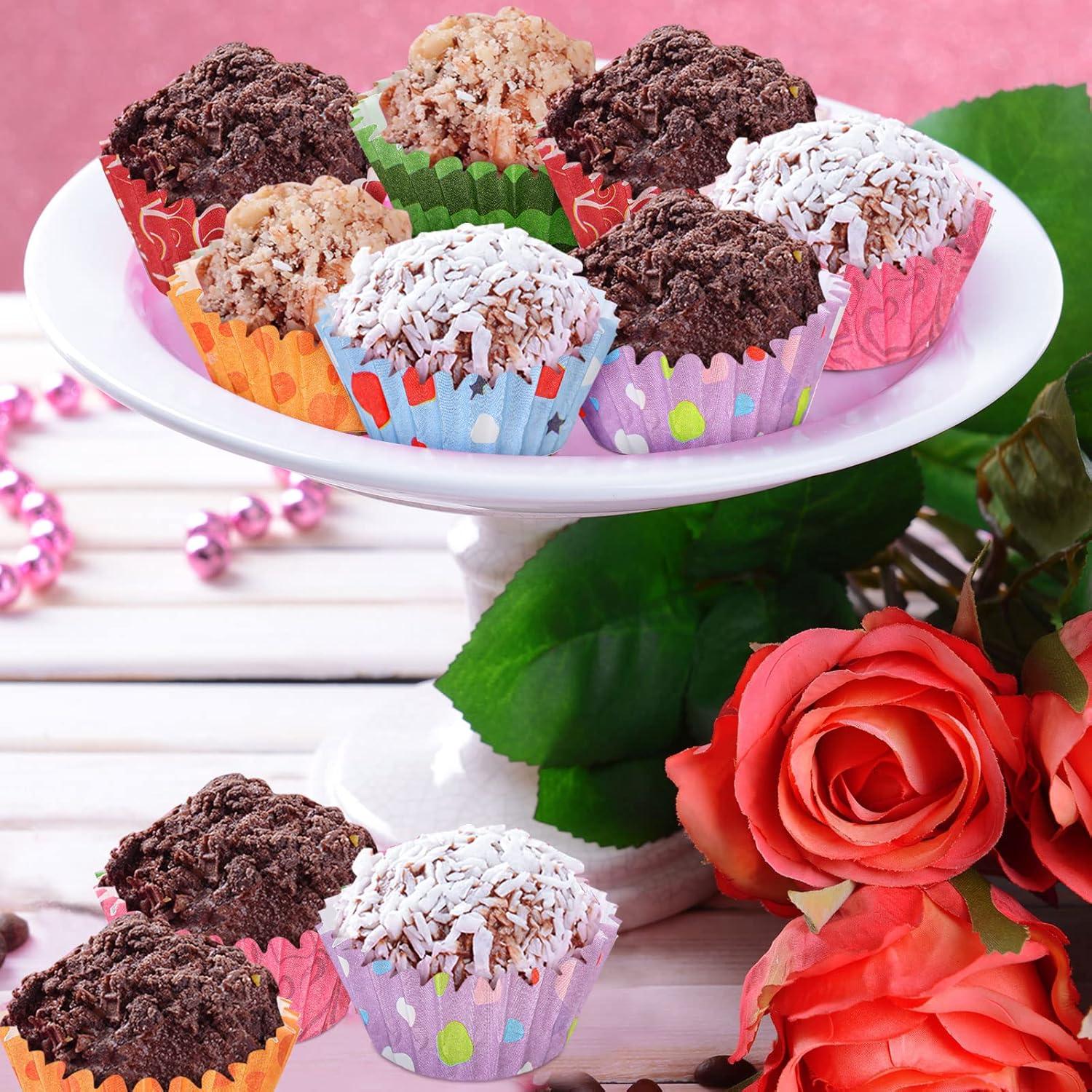Forros de Cupcake Desechables Funtery 600 Piezas Coloridos
