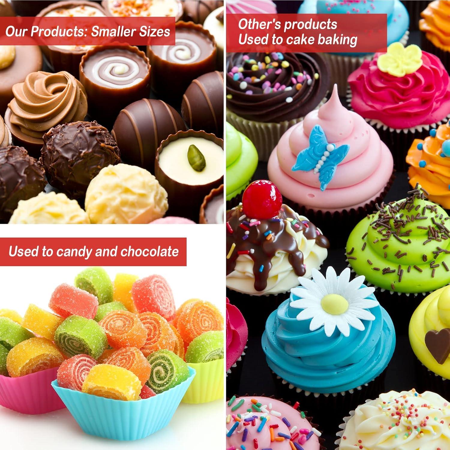 Forros de Cupcake Desechables Funtery 600 Piezas Coloridos