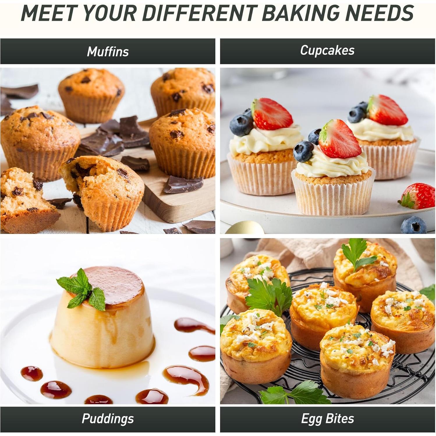 Molde de Silicona para Muffin Socisen 12 Tazas Regular Crema