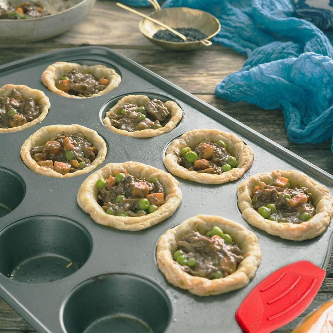 Sartén para Mini Muffins Boxiki 12 Tazas Acero Antiadherente