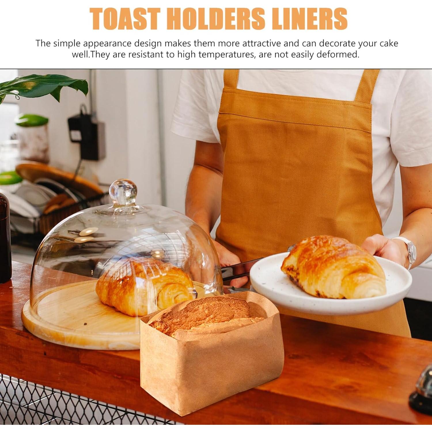 Forros de Pan Desechables Kichvoe 50pcs 19x13.5cm Antiadherentes