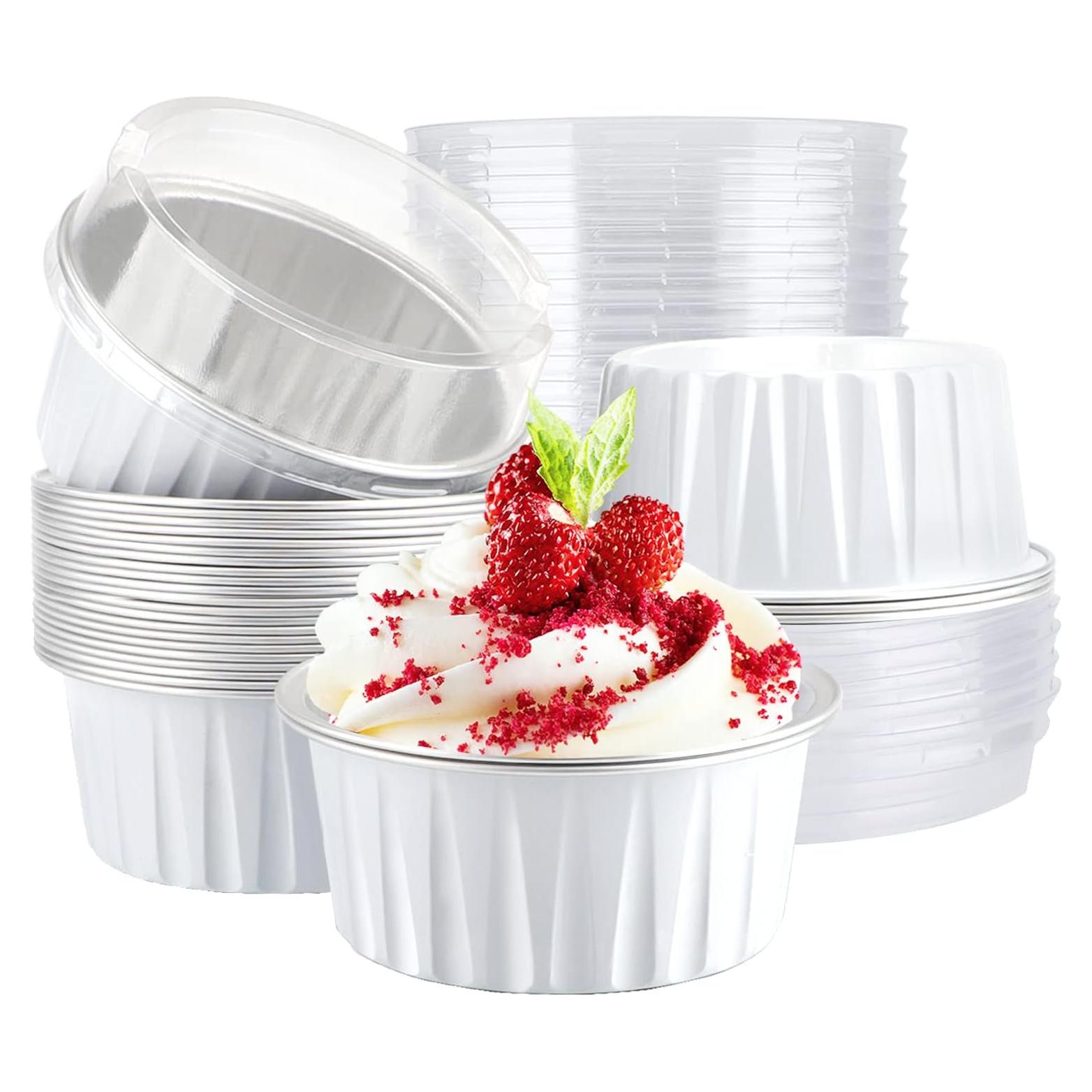 Moldes de Muffin EUSOAR 30pcs 125ml Aluminio Desechables